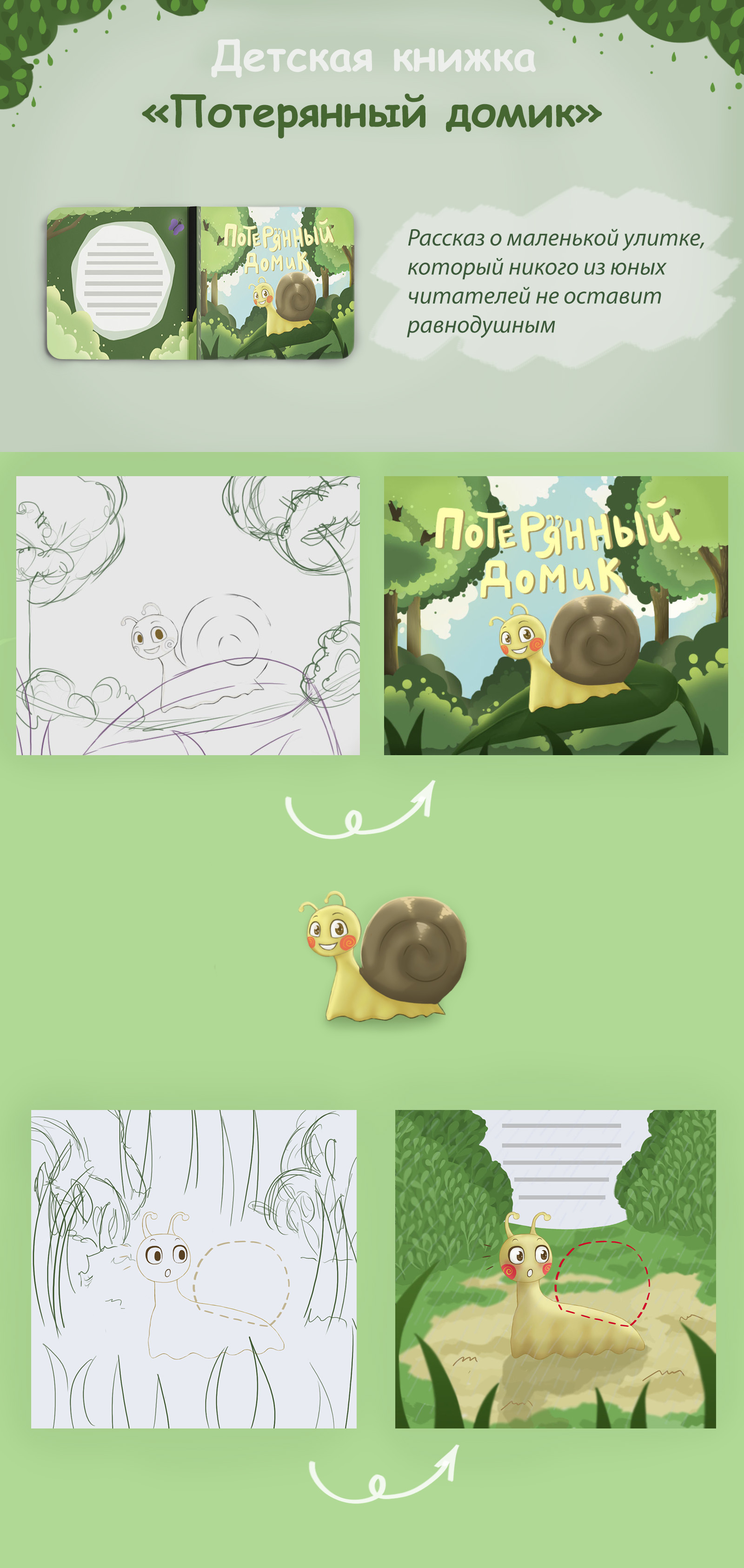 Детская книжка "Потерянный домик" — Изображение №1 — Иллюстрация на Dprofile