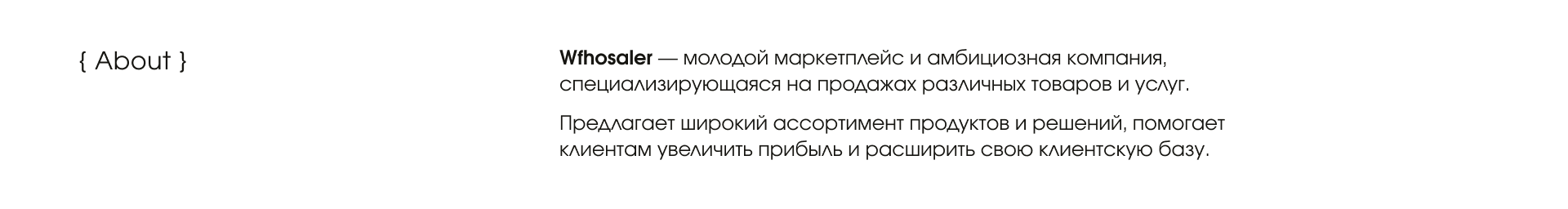 Презентация Wholesaler — Изображение №2 — Маркетинг на Dprofile