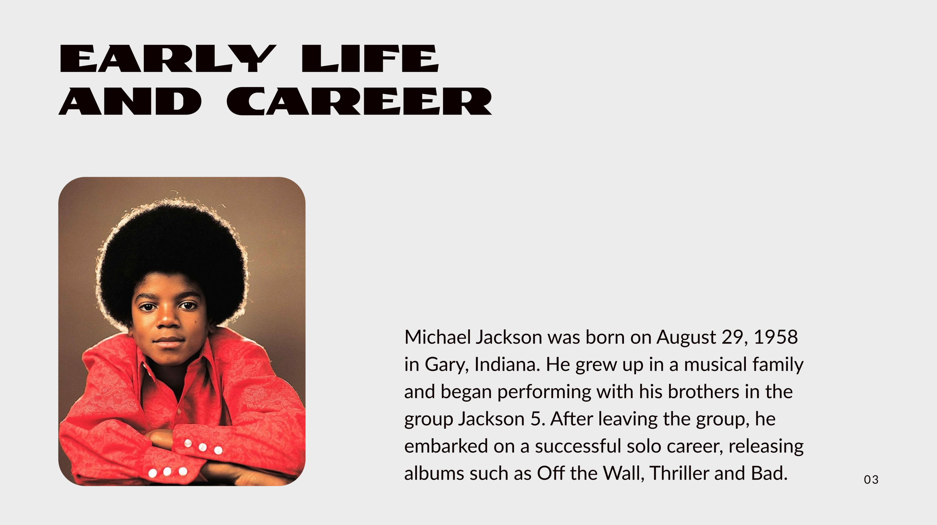Презентация Michael Jackson — Изображение №7 — Маркетинг на Dprofile