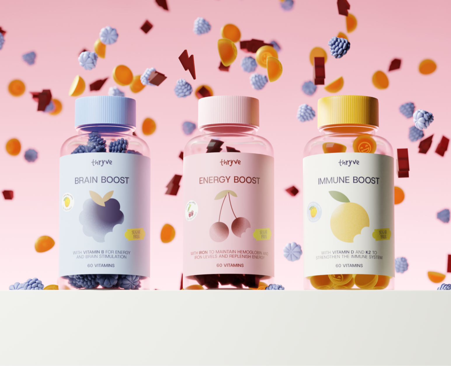 Thryve Vitamins — Брендинг, Графика на Dprofile