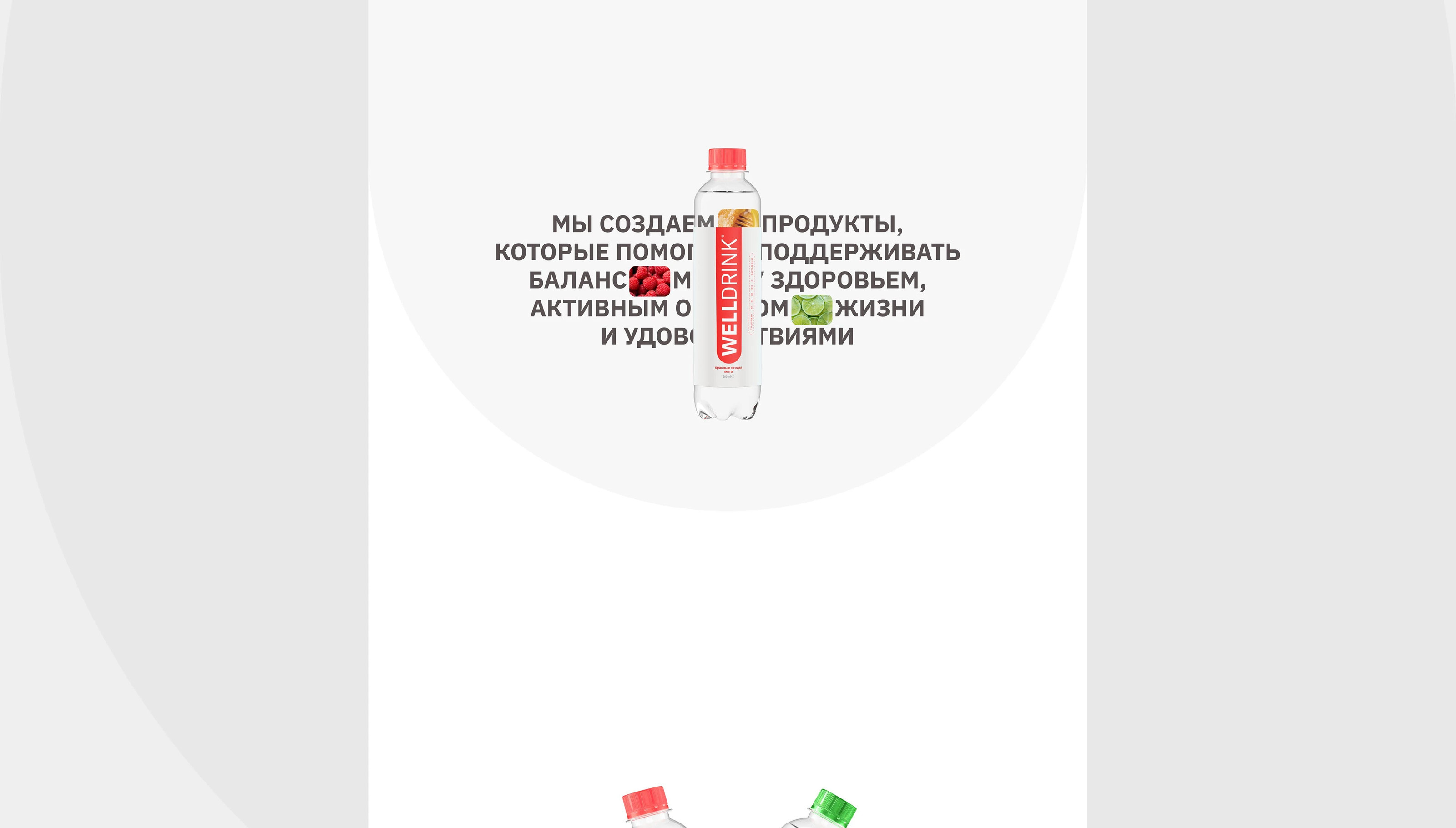WellProducts - промо-страница для напитков и батончиков — Изображение №3 — Интерфейсы на Dprofile
