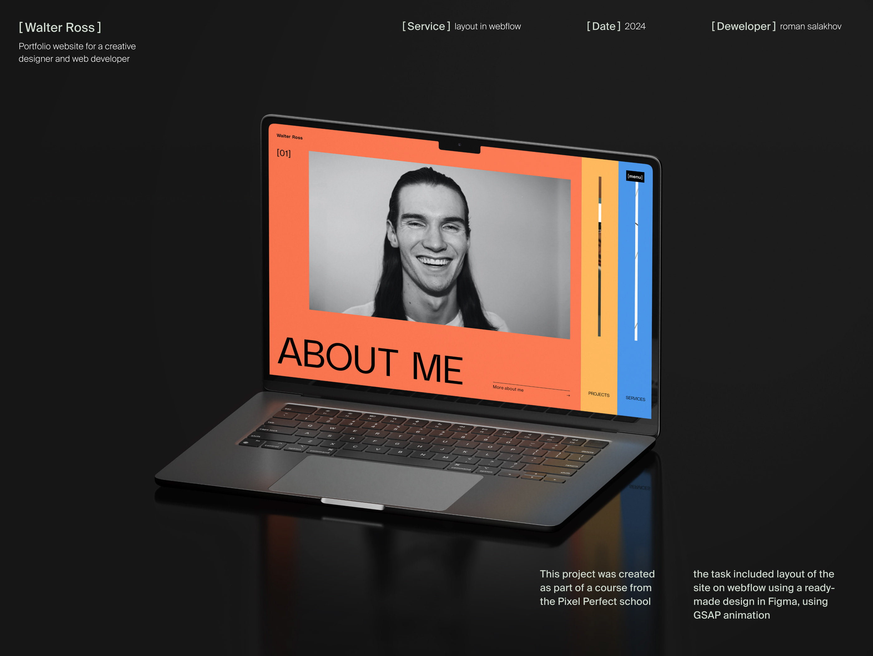 Portfolio for creative designer and developer | Webflow — Изображение №1 — Интерфейсы на Dprofile