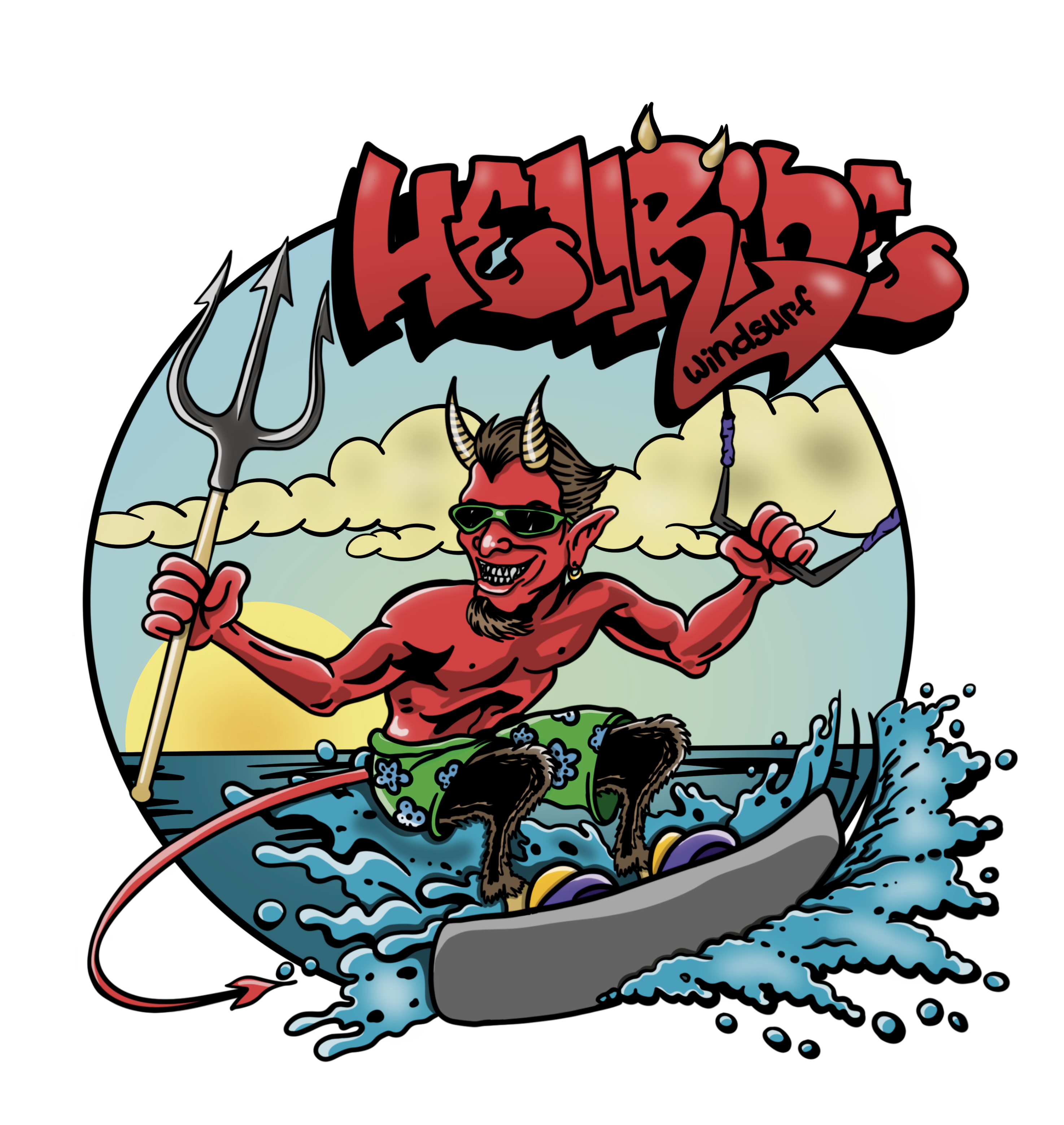 Hellride windsurf — Изображение №2 — Брендинг, Иллюстрация на Dprofile