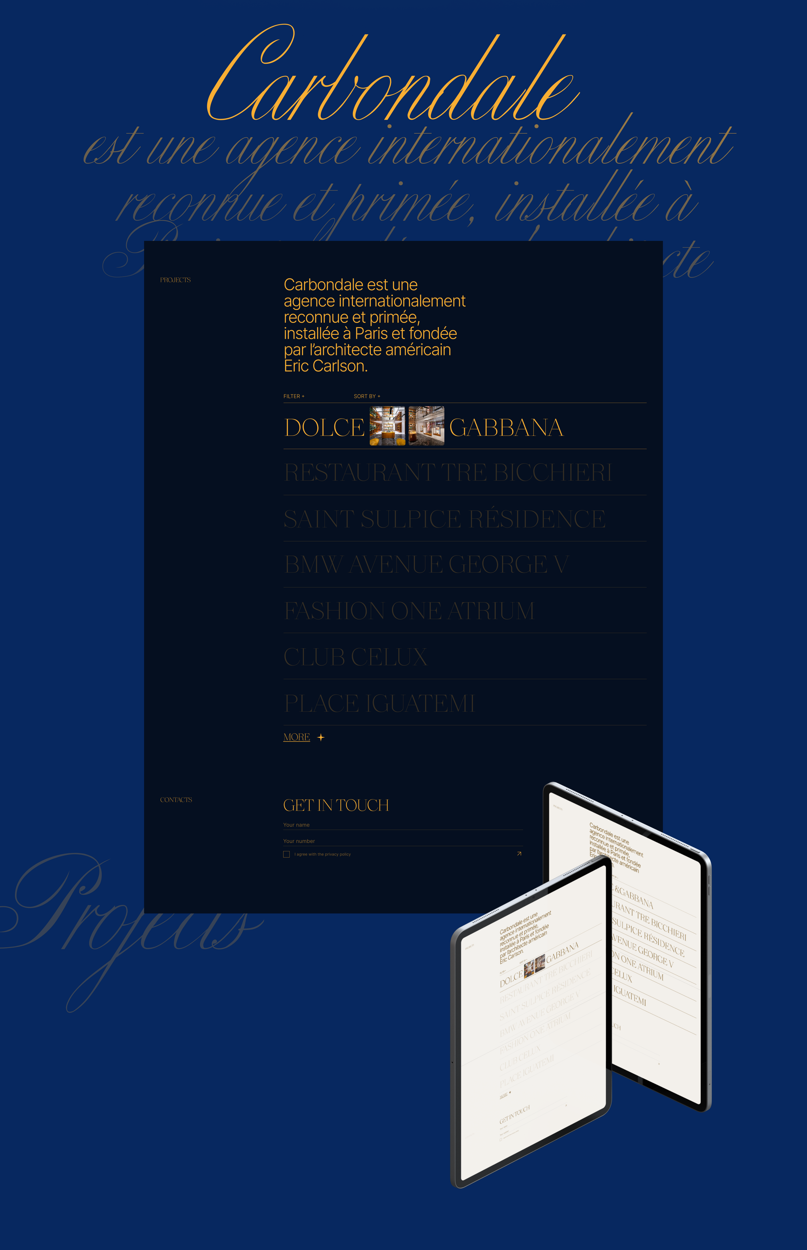 Architecture agency | Carbondale | Redesign — Изображение №7 — Интерфейсы, Брендинг на Dprofile