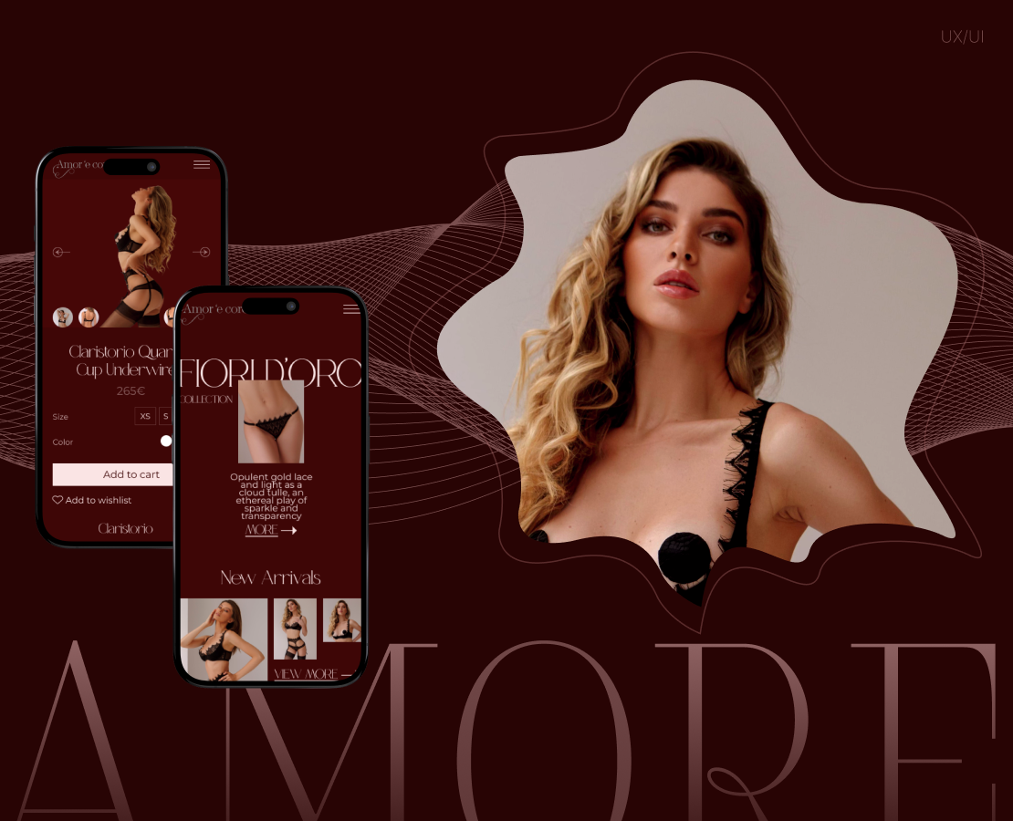 AMORE | E-commerce | Redesign — Интерфейсы, Брендинг на Dprofile
