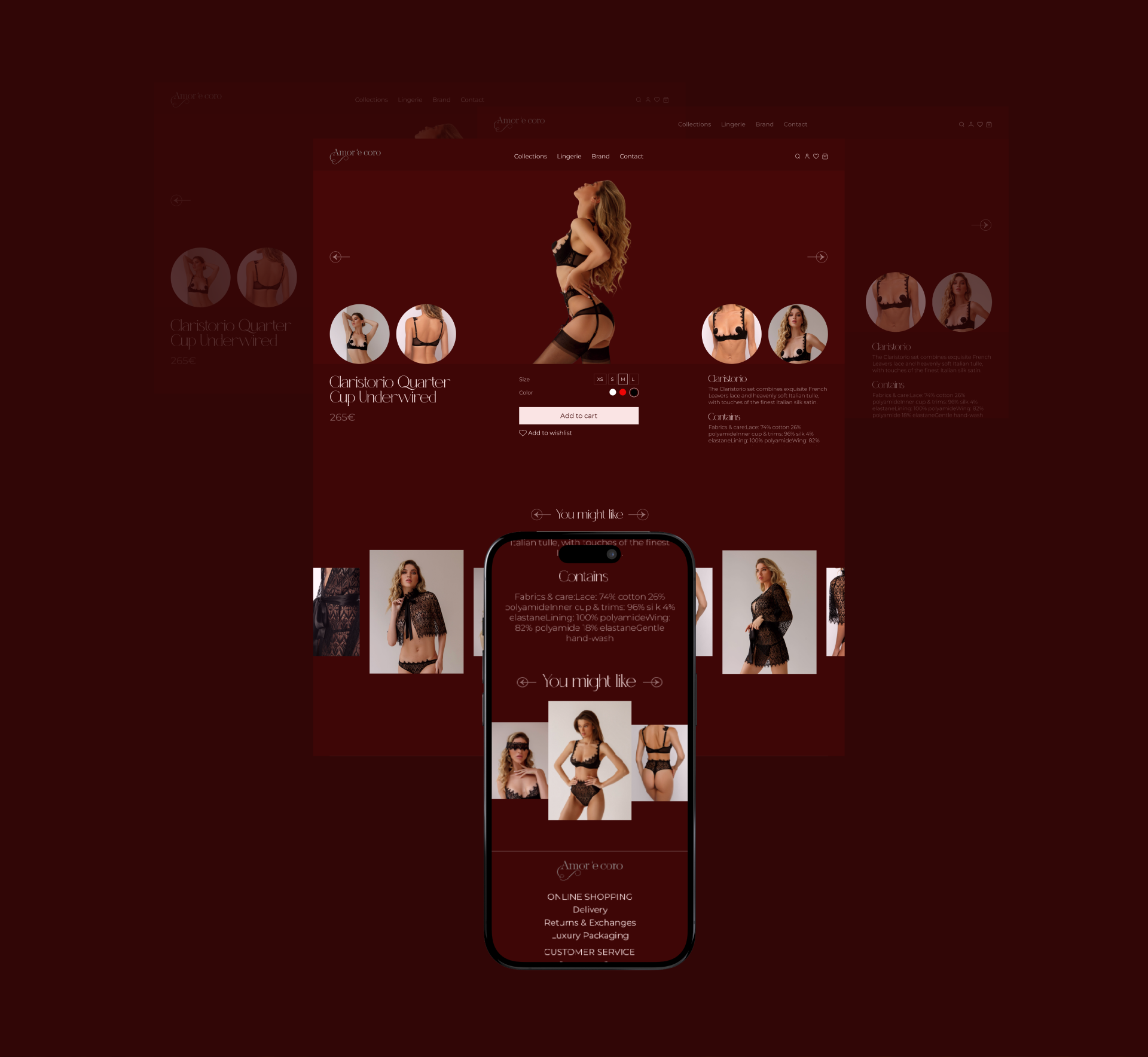AMORE | E-commerce | Redesign — Изображение №6 — Интерфейсы, Брендинг на Dprofile