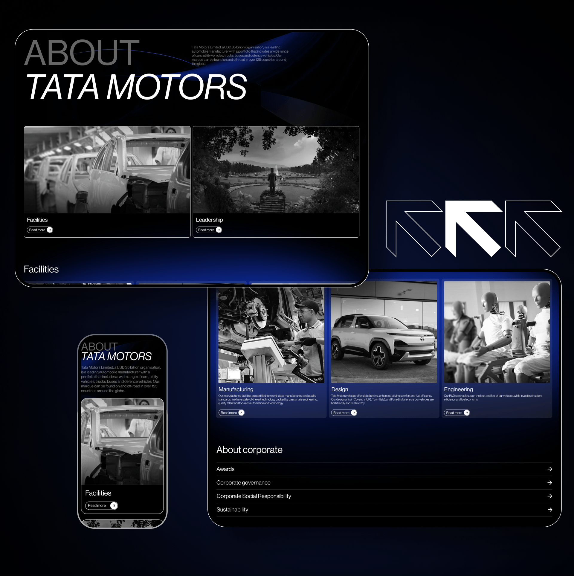 TATA  Motors | сorporate website redesign — Изображение №5 — Интерфейсы на Dprofile