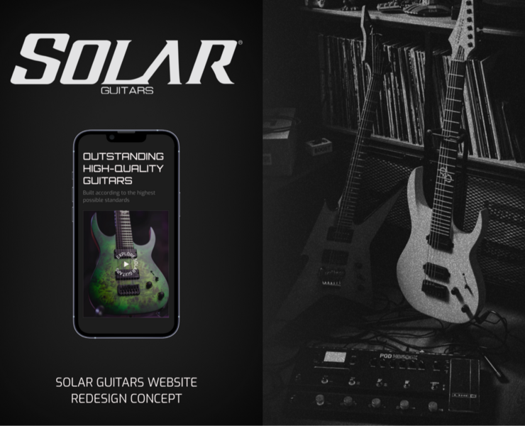 SOLAR GUITARS [website redesign] — Интерфейсы на Dprofile