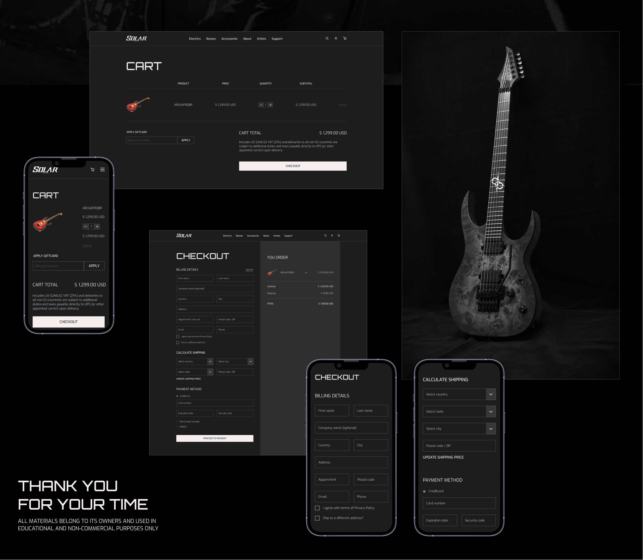 SOLAR GUITARS [website redesign] — Изображение №8 — Интерфейсы на Dprofile