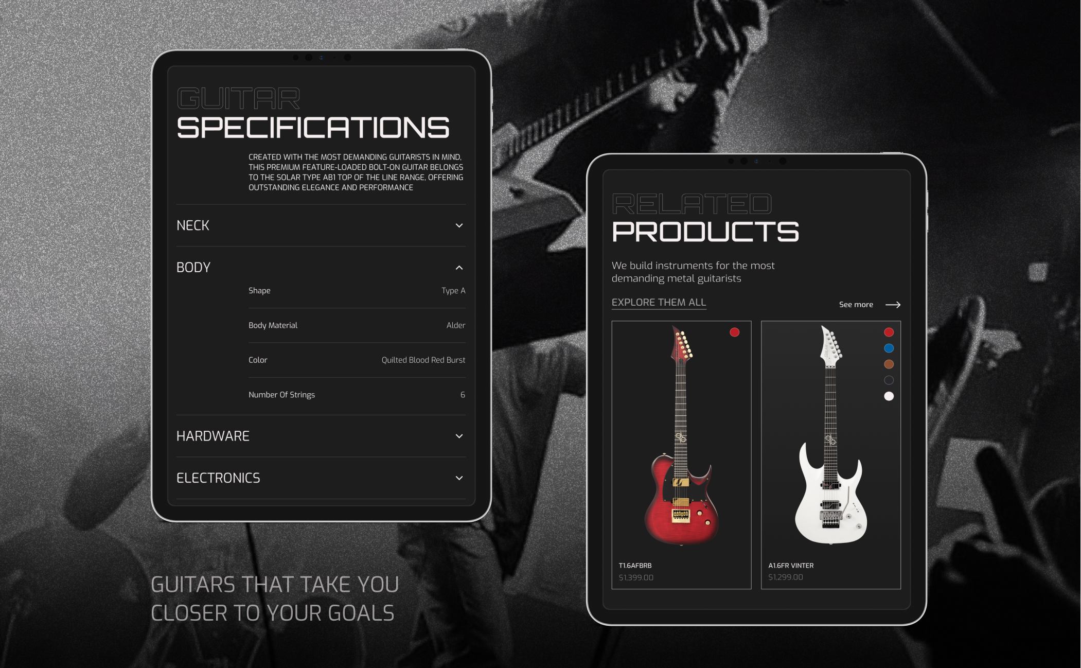 SOLAR GUITARS [website redesign] — Изображение №7 — Интерфейсы на Dprofile