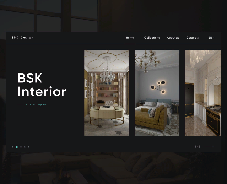 BSK Interior Web Site — Интерфейсы, Брендинг на Dprofile