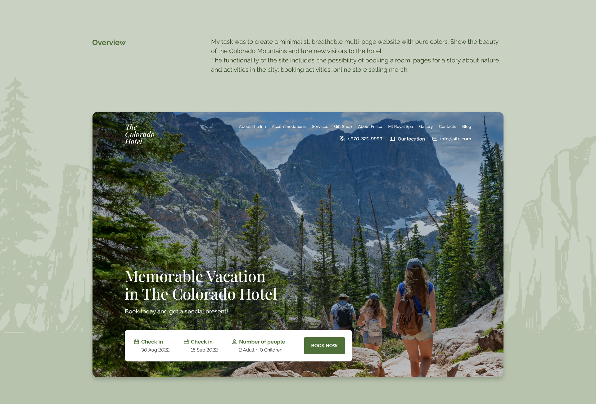 Hotel in Colorado — Изображение №2 — Интерфейсы на Dprofile