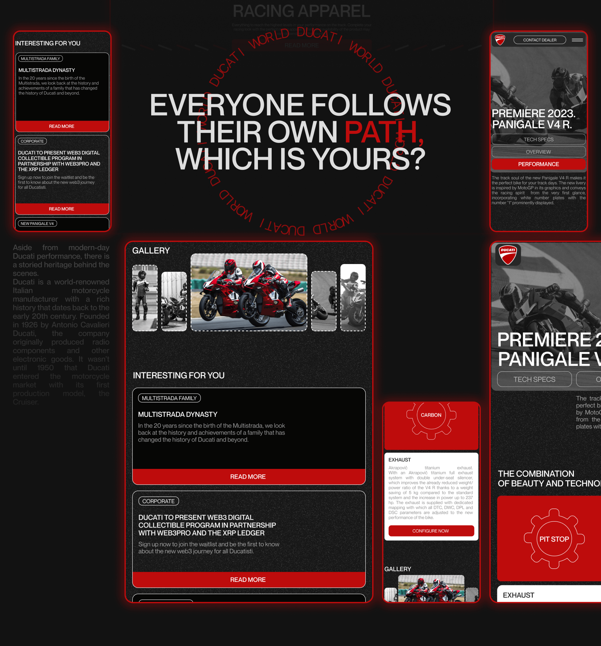 DUCATI | REDESIGN — Изображение №10 — Интерфейсы на Dprofile