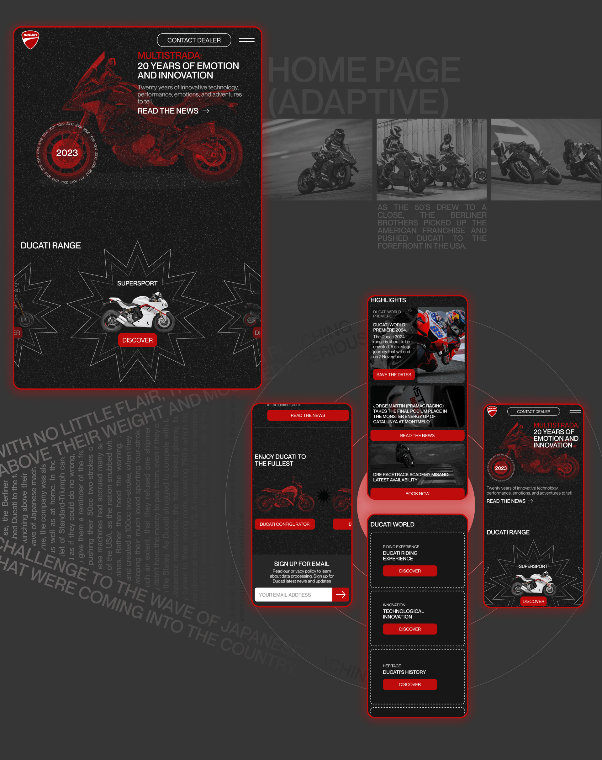 DUCATI | REDESIGN — Изображение №3 — Интерфейсы на Dprofile
