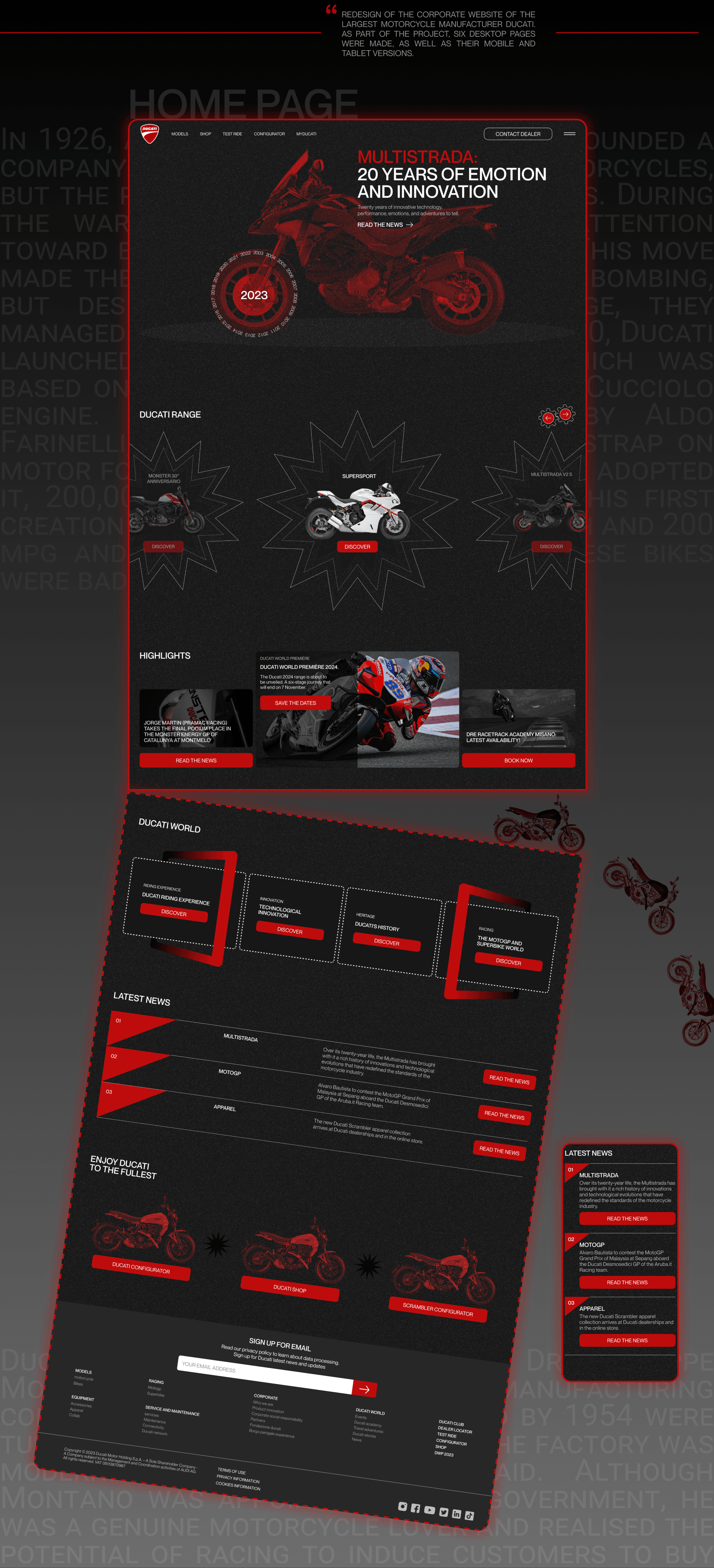 DUCATI | REDESIGN — Изображение №2 — Интерфейсы на Dprofile