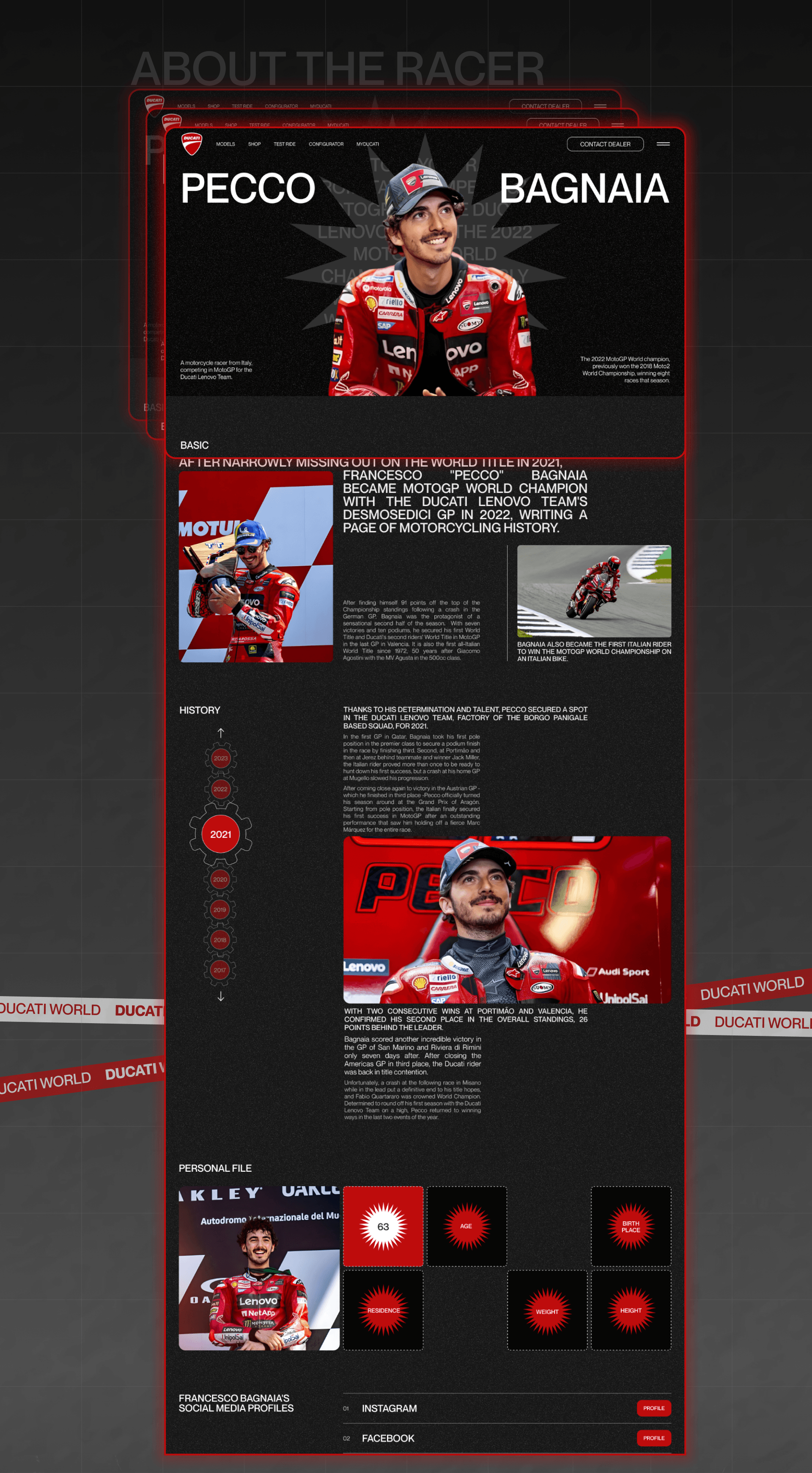 DUCATI | REDESIGN — Изображение №12 — Интерфейсы на Dprofile