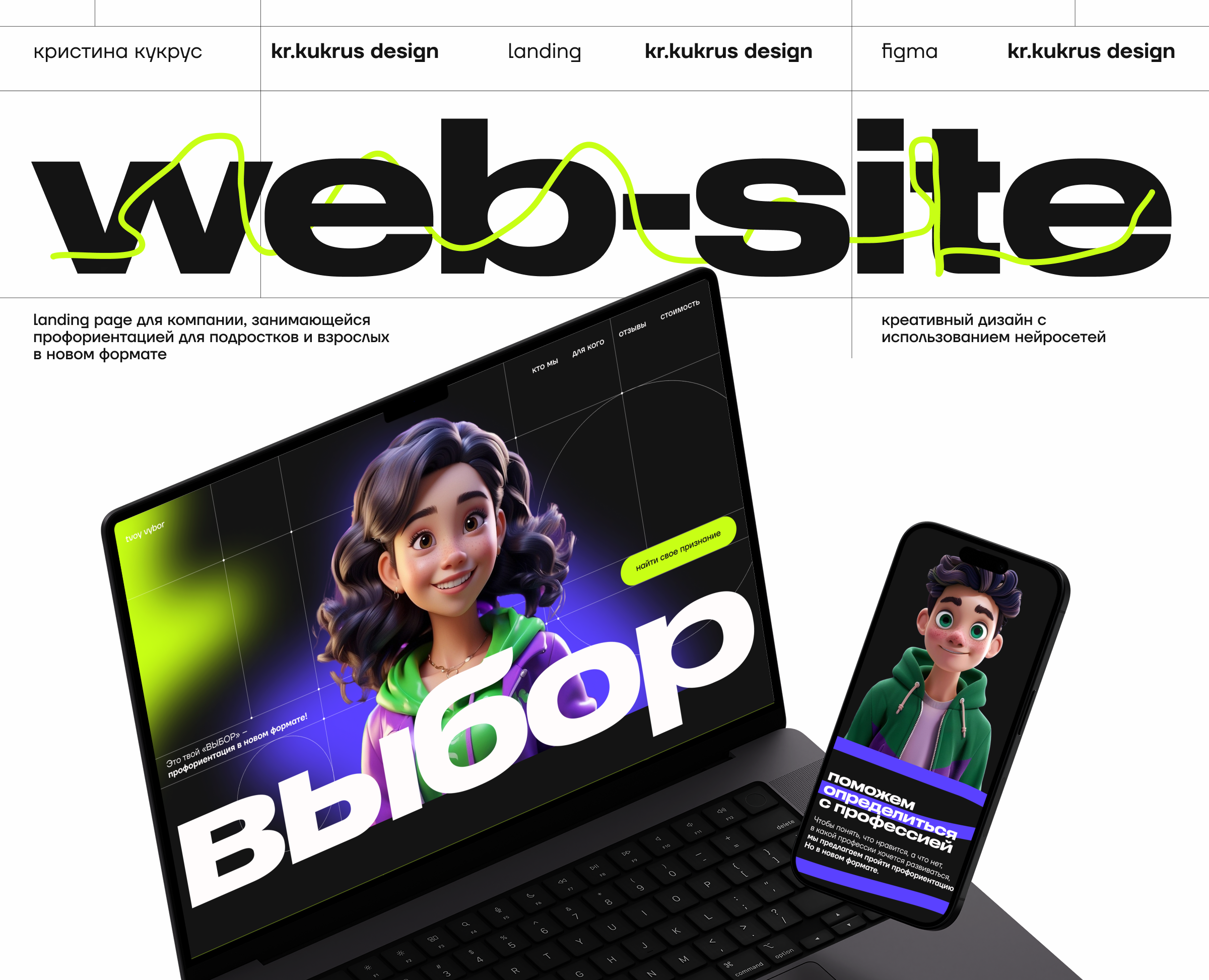 Веб-сайт для компании, занимающейся профориентацией — Интерфейсы, Анимация на Dprofile