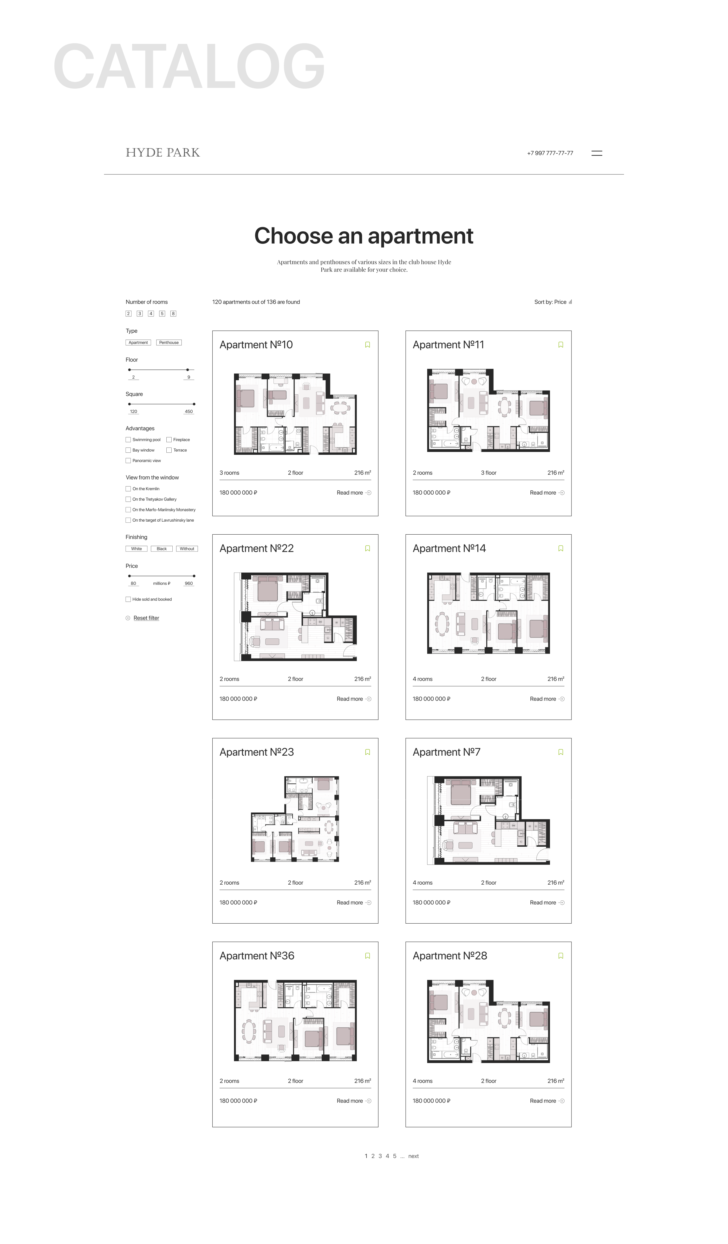 Hyde Park Club House website design concept — Изображение №7 — Интерфейсы на Dprofile