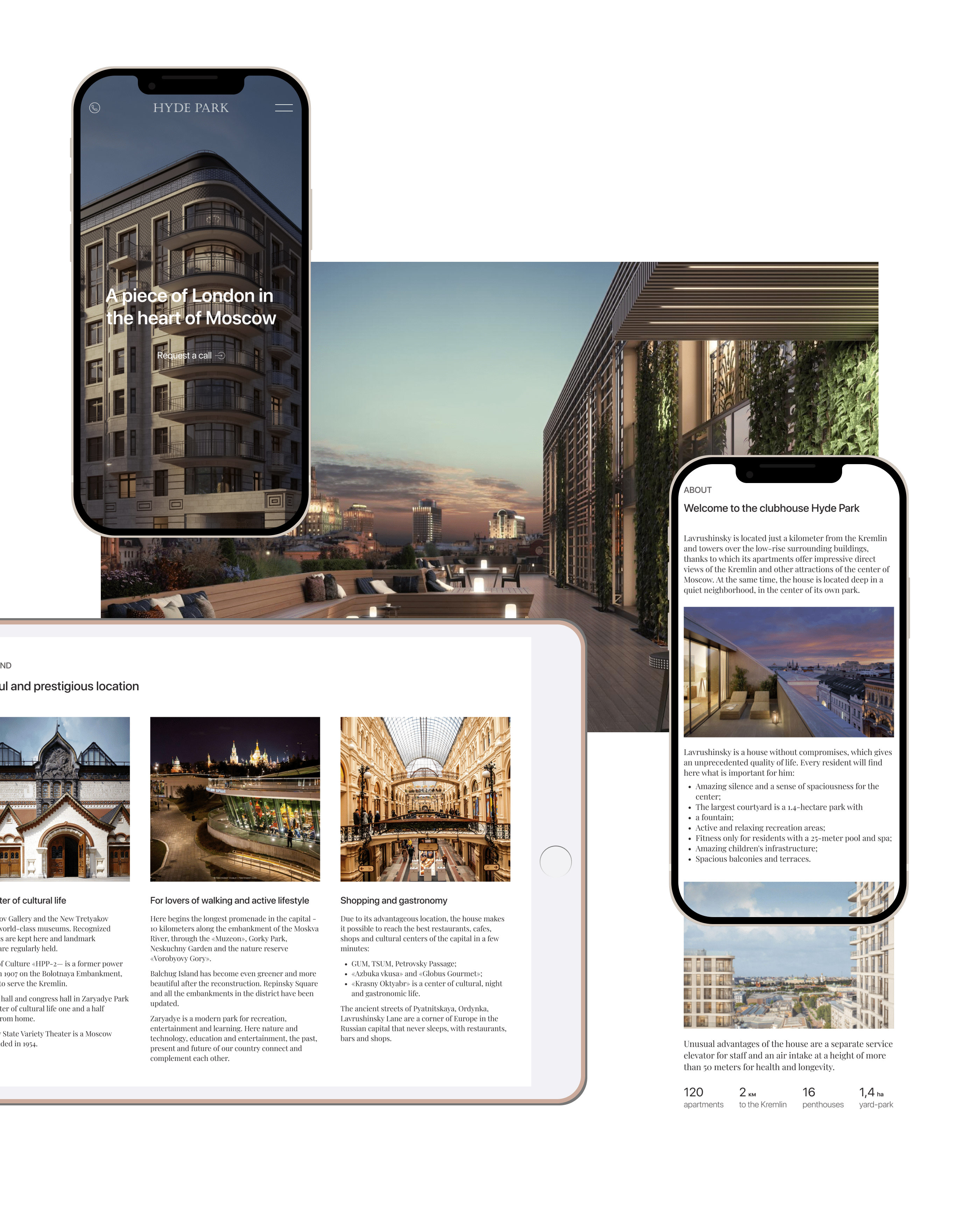 Hyde Park Club House website design concept — Изображение №5 — Интерфейсы на Dprofile