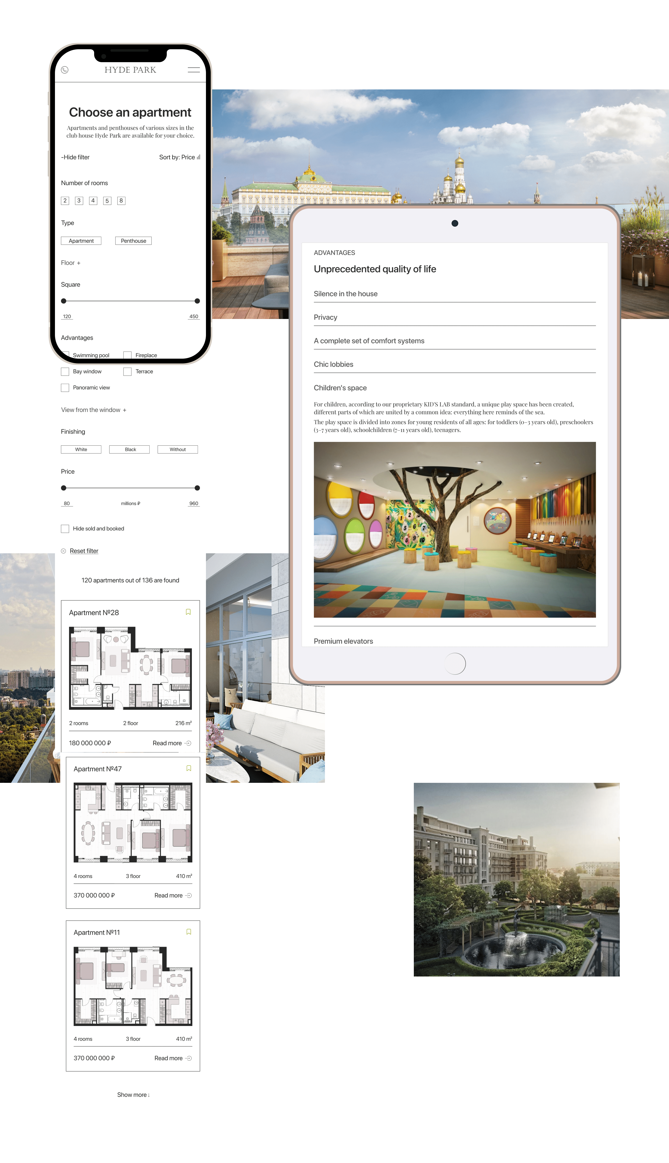 Hyde Park Club House website design concept — Изображение №8 — Интерфейсы на Dprofile