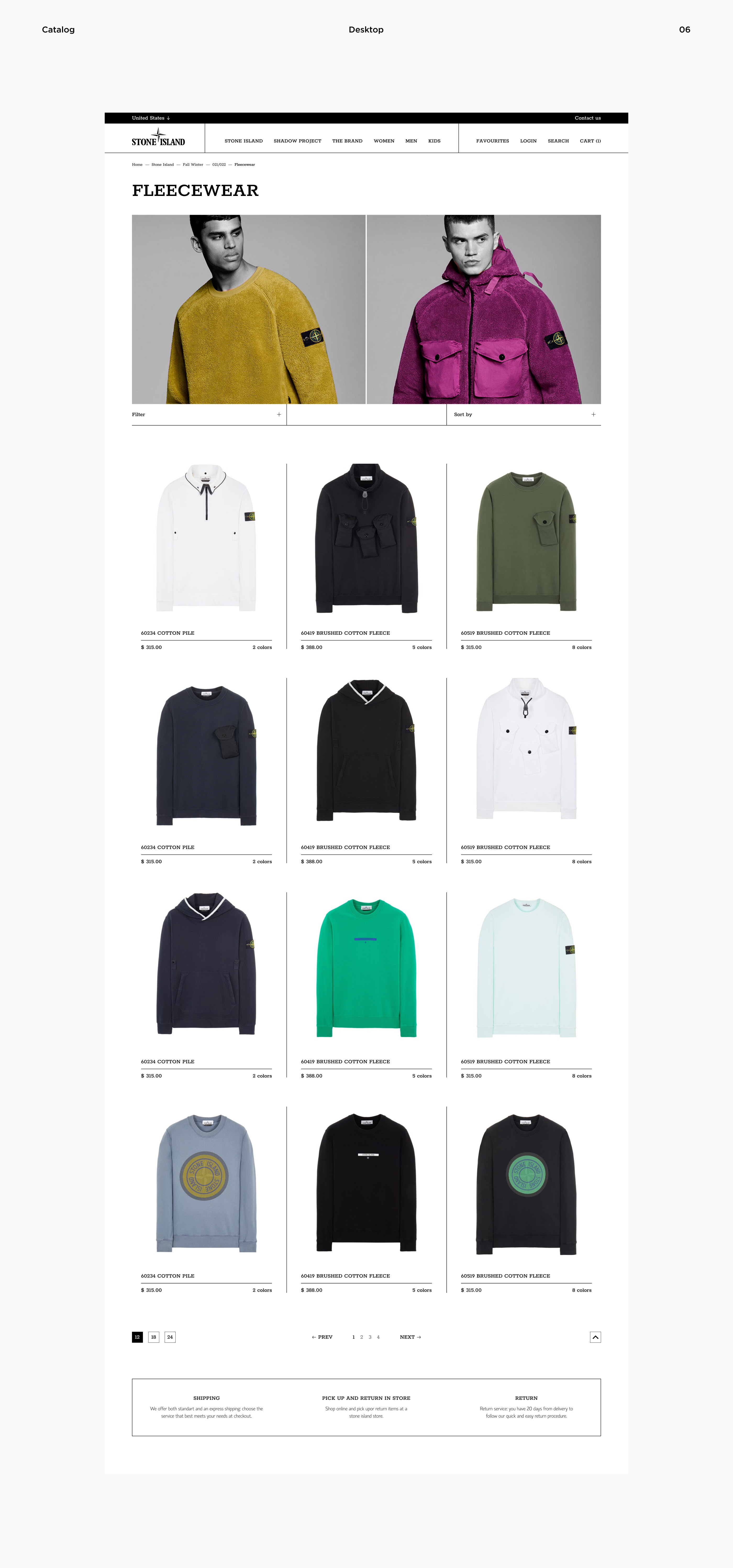 Stone Island website redesign concept — Изображение №6 — Интерфейсы на Dprofile