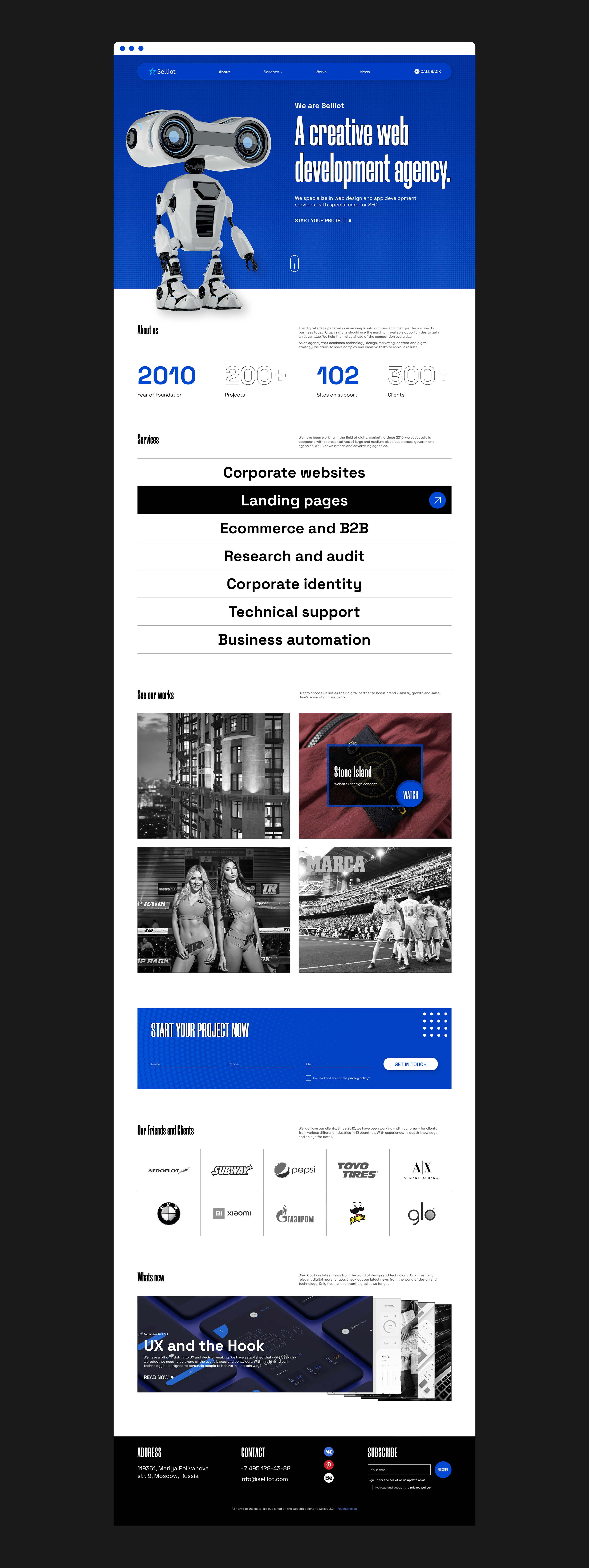 Selliot Agency Website Design — Изображение №2 — Интерфейсы на Dprofile