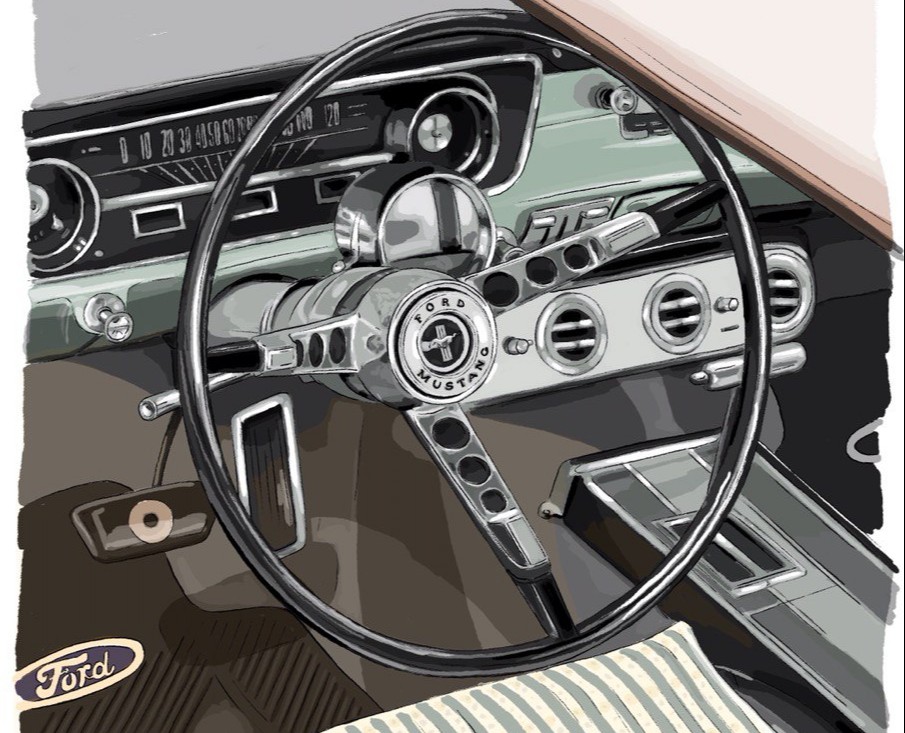 FORD MUSTANG 1965 — Иллюстрация на Dprofile