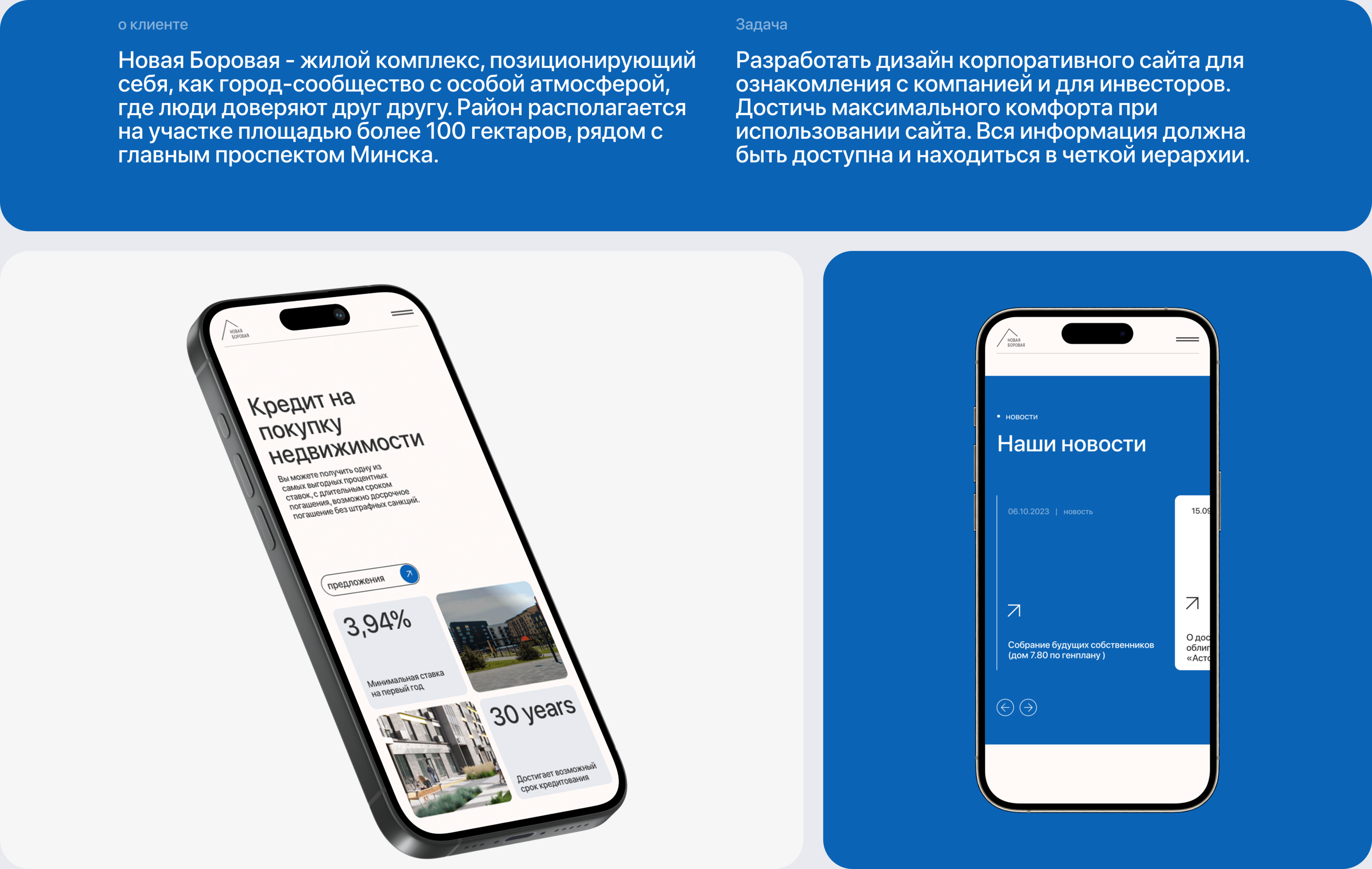 ЖК Новая Боровая - корпоративный сайт — Изображение №2 — Интерфейсы, Анимация на Dprofile