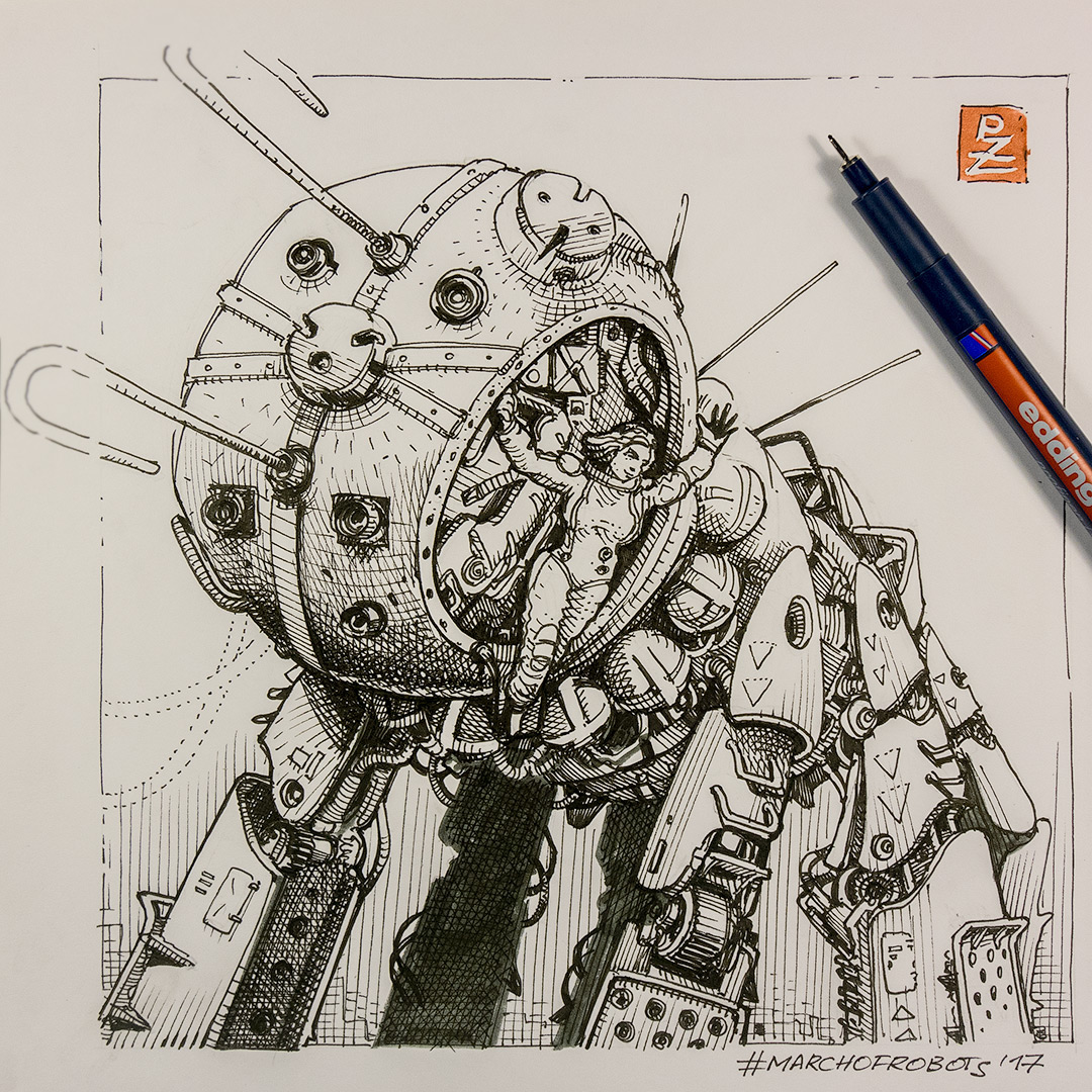 March of Robots 2017 [ink] — Изображение №4 — Иллюстрация на Dprofile