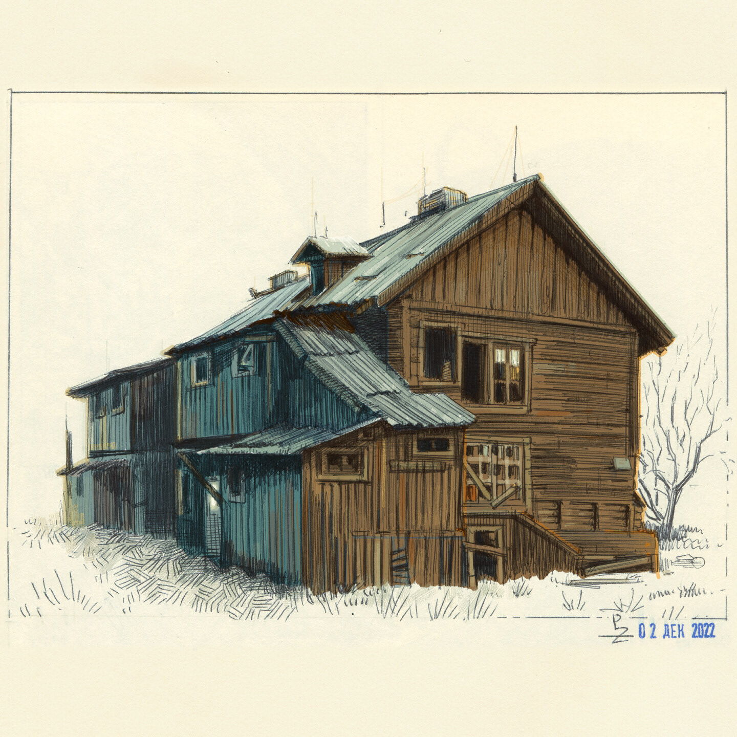 Architecture sketches — Изображение №1 — Иллюстрация, Графика на Dprofile