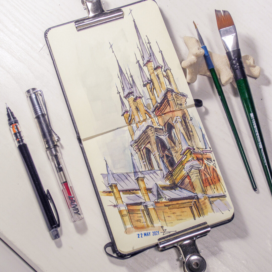 Architecture sketches — Изображение №8 — Иллюстрация, Графика на Dprofile