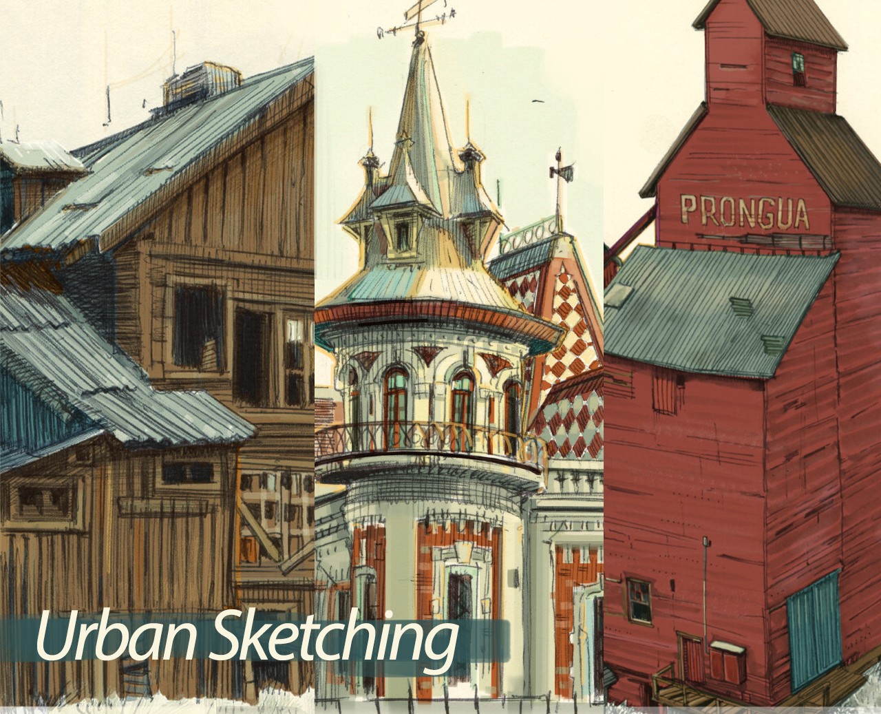 Architecture sketches — Иллюстрация, Графика на Dprofile