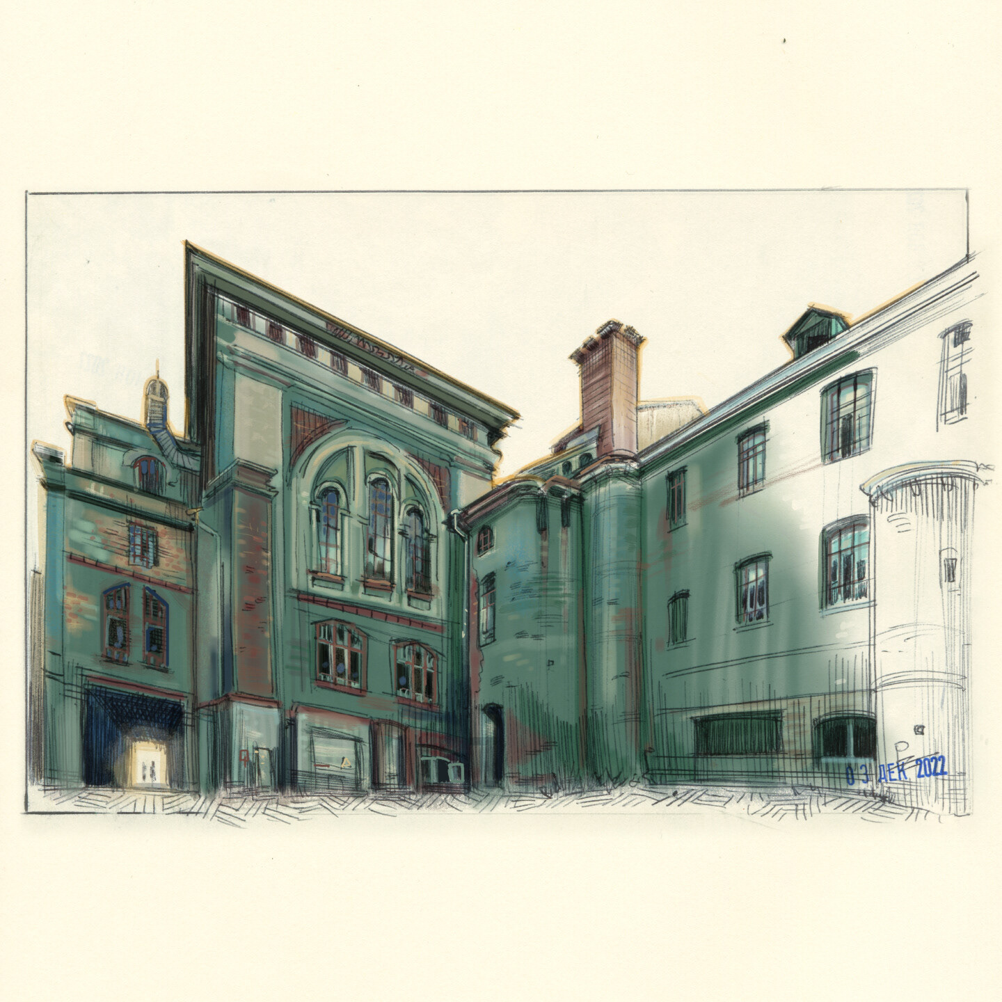 Architecture sketches — Изображение №5 — Иллюстрация, Графика на Dprofile