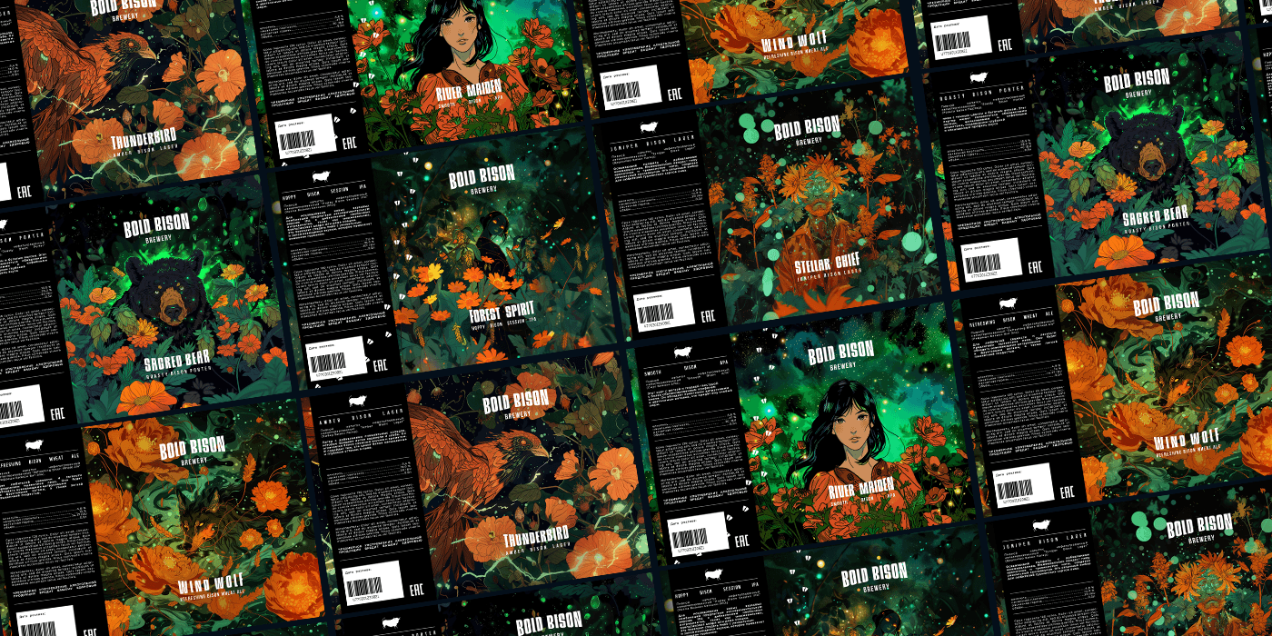 Branding || Bold Bison brewery — Изображение №15 — Брендинг на Dprofile