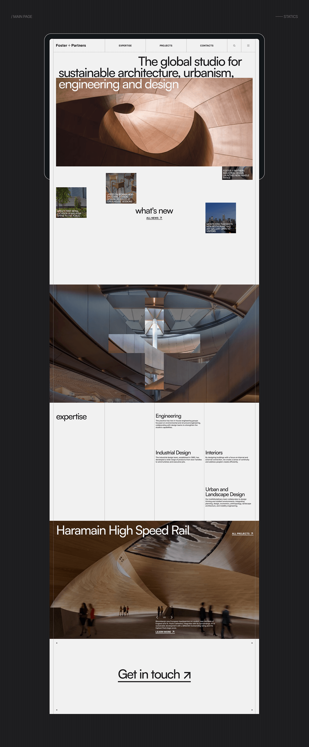 Foster+Partners / corporate website — Изображение №4 — Интерфейсы, Анимация на Dprofile
