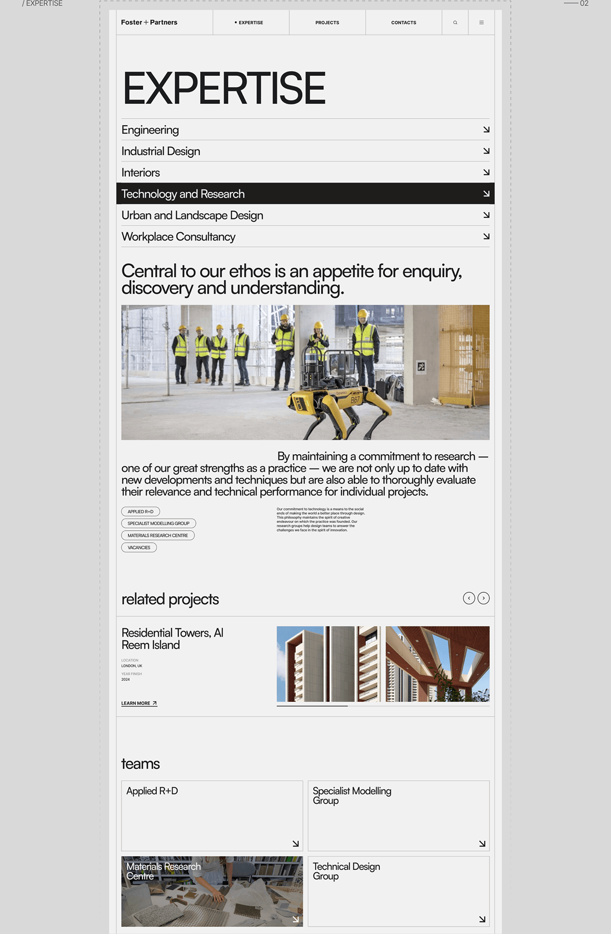 Foster+Partners / corporate website — Изображение №6 — Интерфейсы, Анимация на Dprofile
