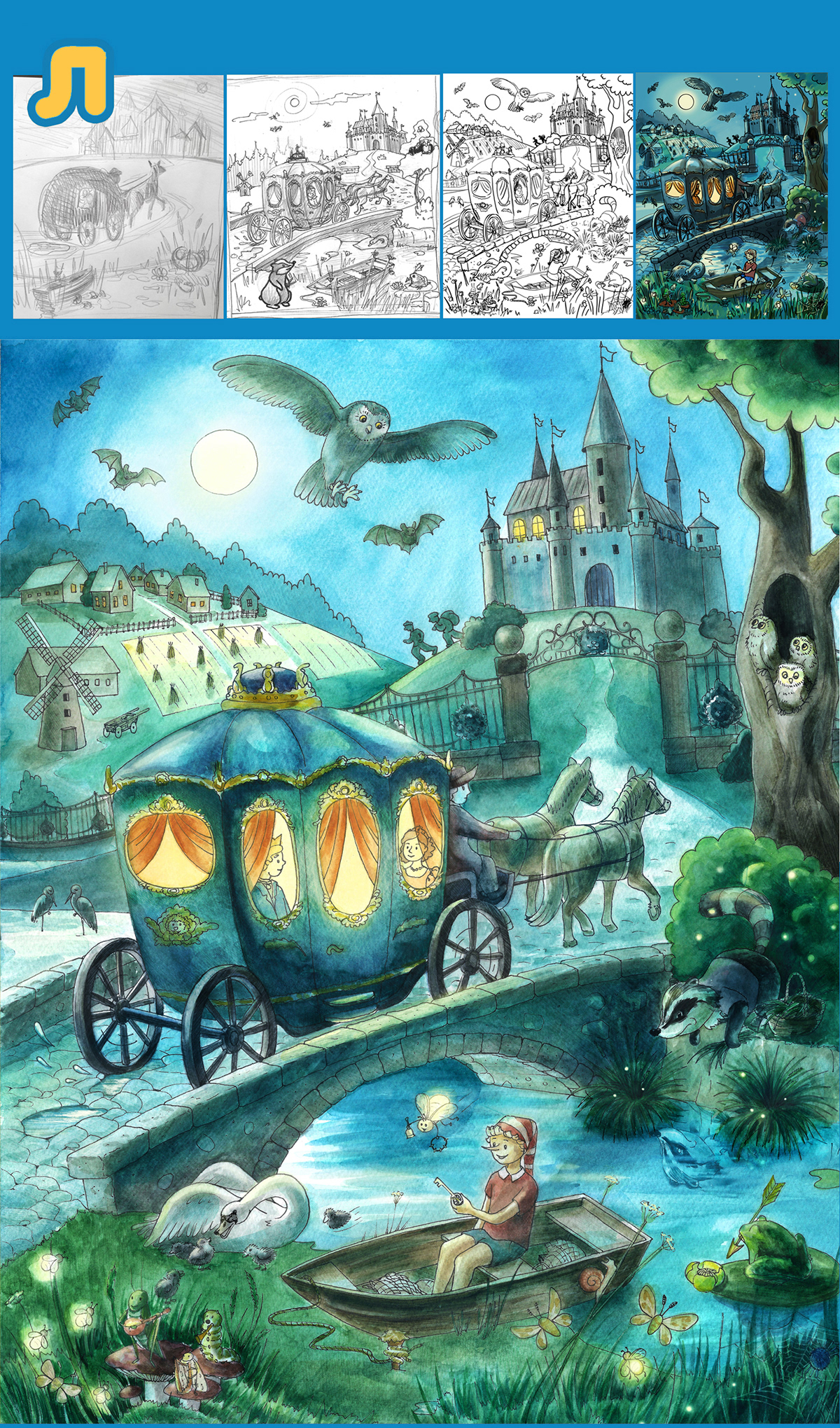 Виммельбух "Азбука с улыбкой" — Изображение №6 — Иллюстрация на Dprofile