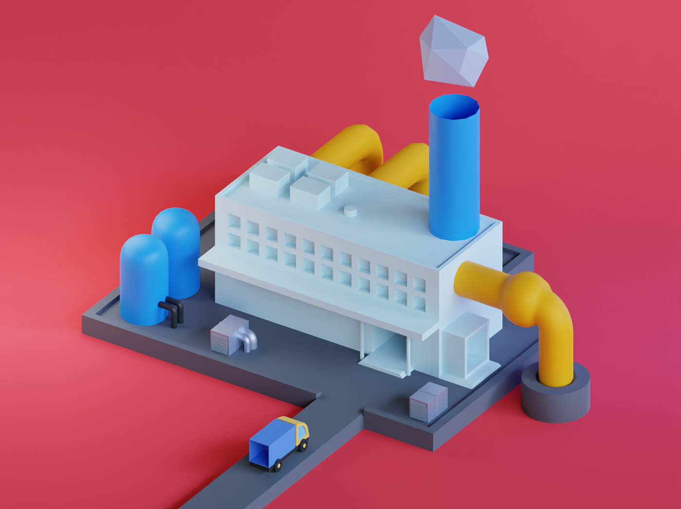 factory — Изображение №1 — Иллюстрация, 3D на Dprofile