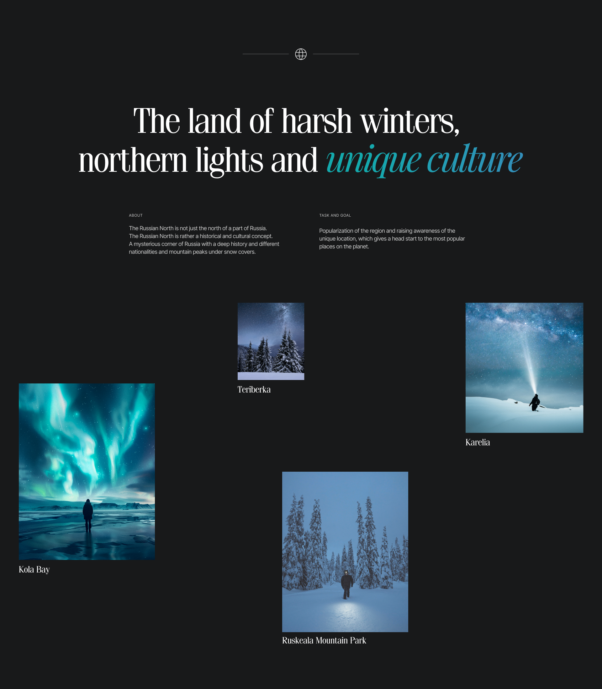 Russian North | web-design — Изображение №2 — Интерфейсы, Анимация на Dprofile