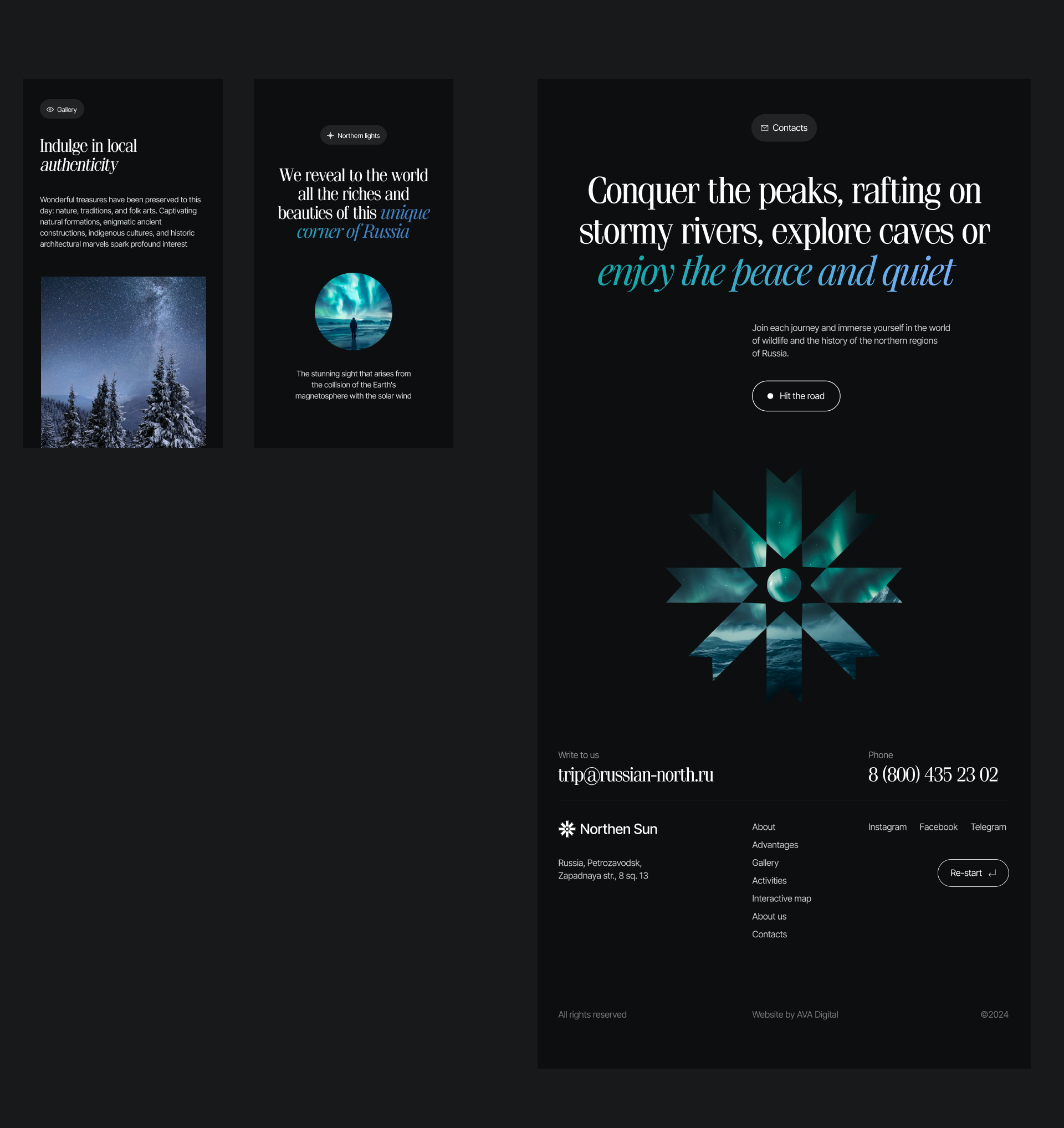 Russian North | web-design — Изображение №16 — Интерфейсы, Анимация на Dprofile