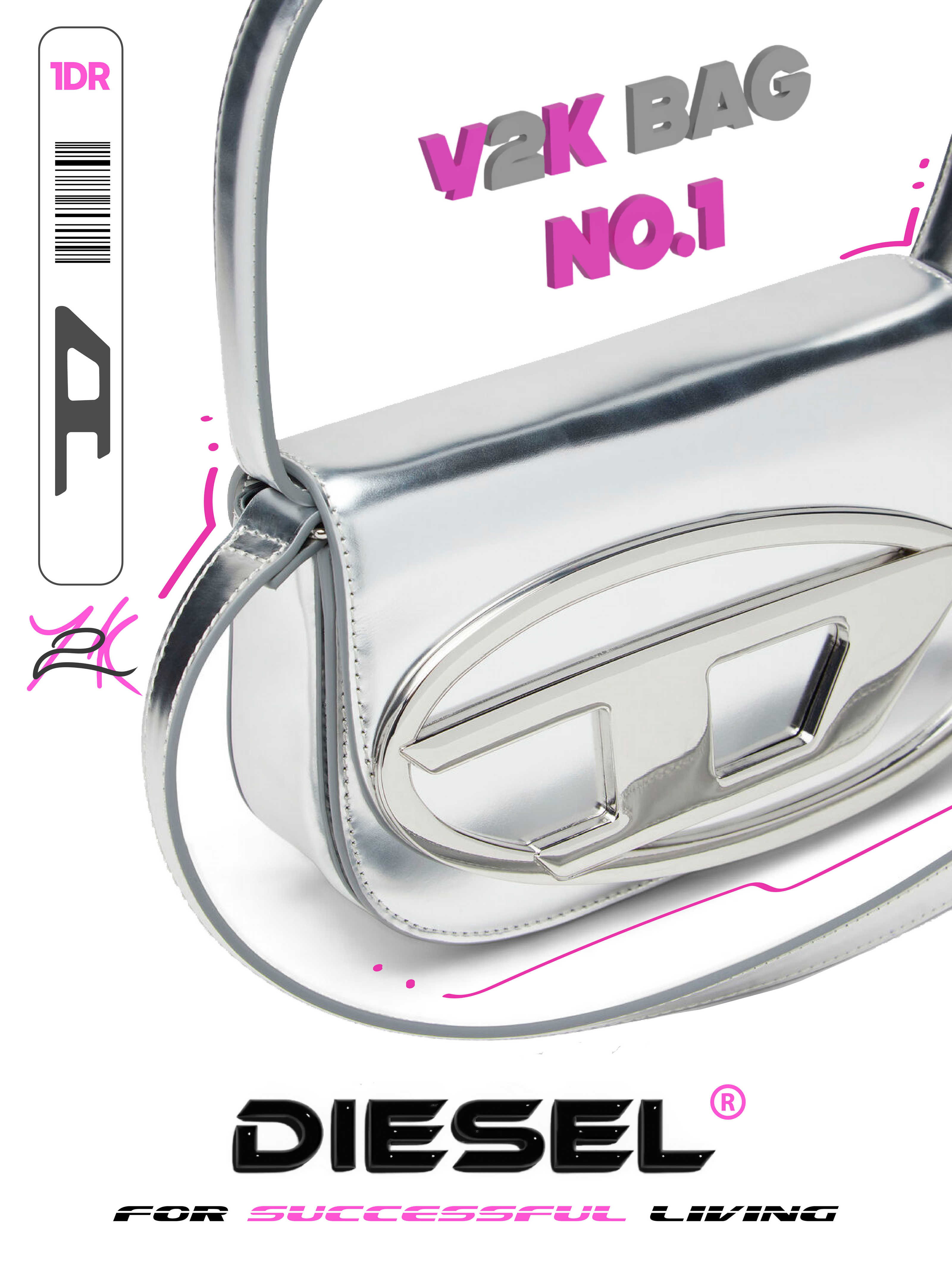 POSTER - DIESEL BAG 1DR (Y2K STYLE) — Изображение №2 — Графика на Dprofile