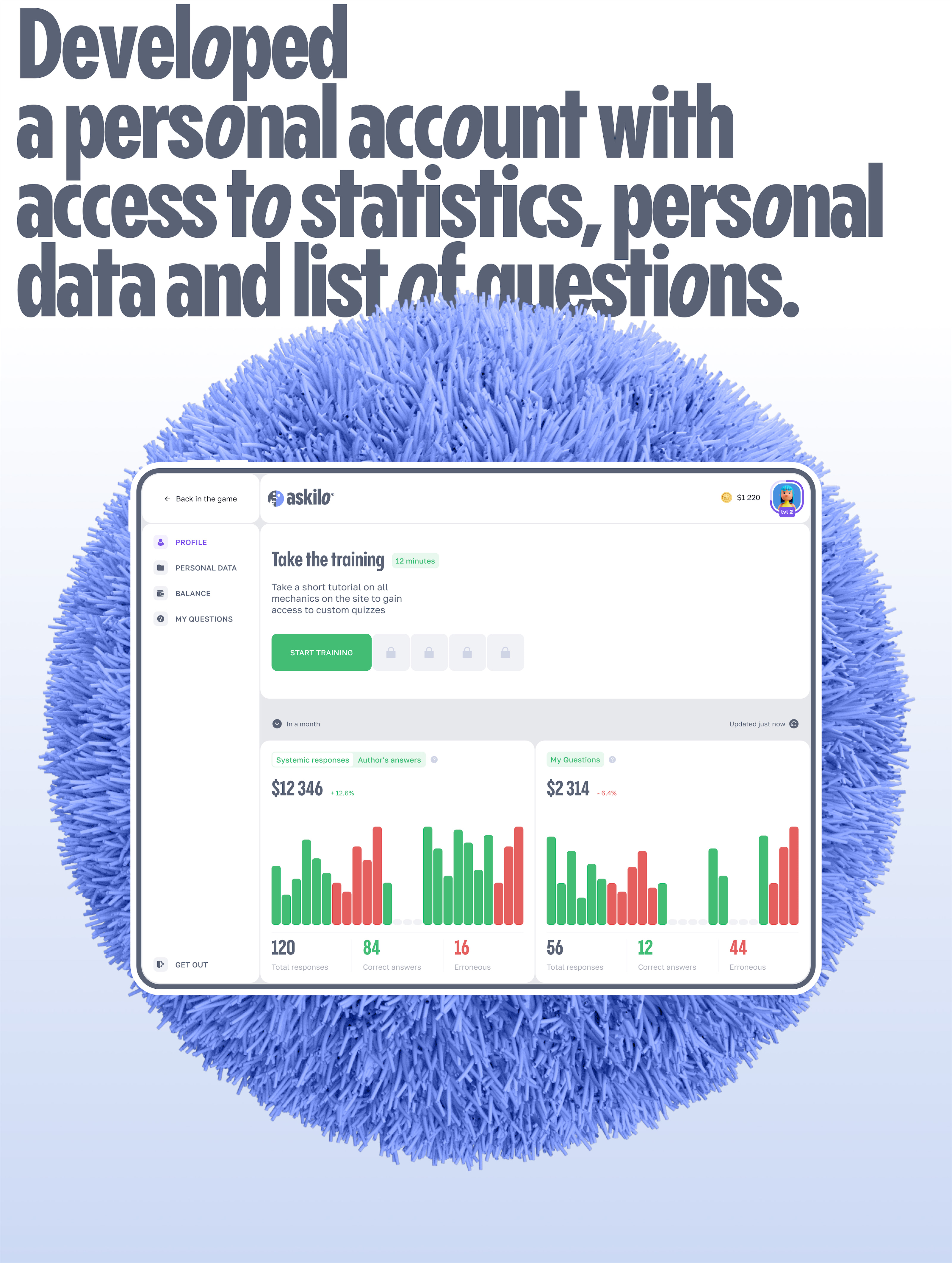 Askilo™ | online quiz platform — Изображение №11 — Интерфейсы, Брендинг на Dprofile