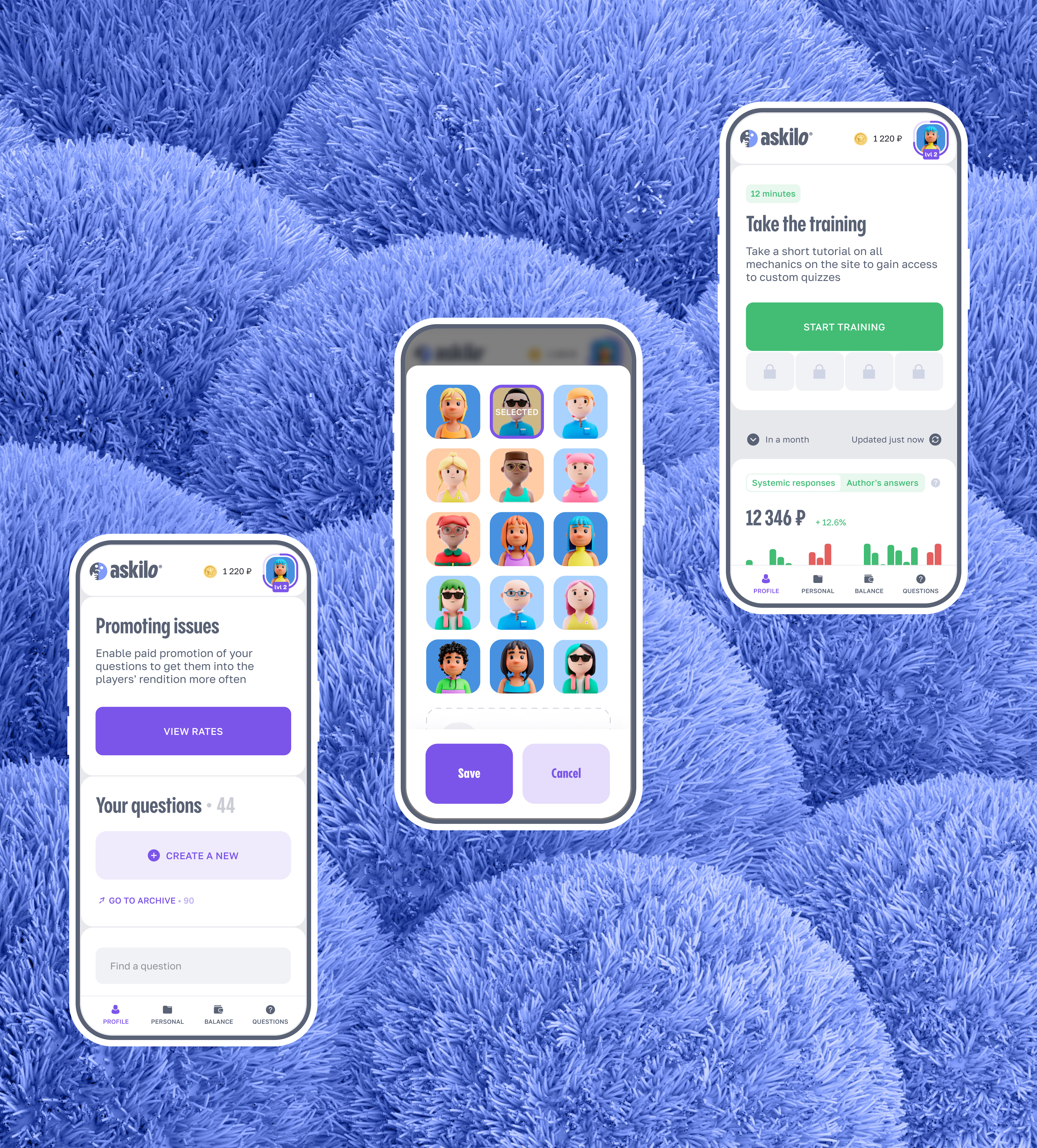Askilo™ | online quiz platform — Изображение №12 — Интерфейсы, Брендинг на Dprofile