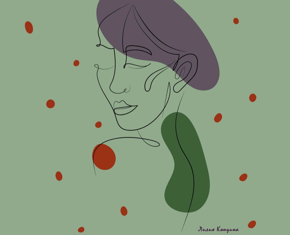Дизайн в стиле "One line art" на Dprofile