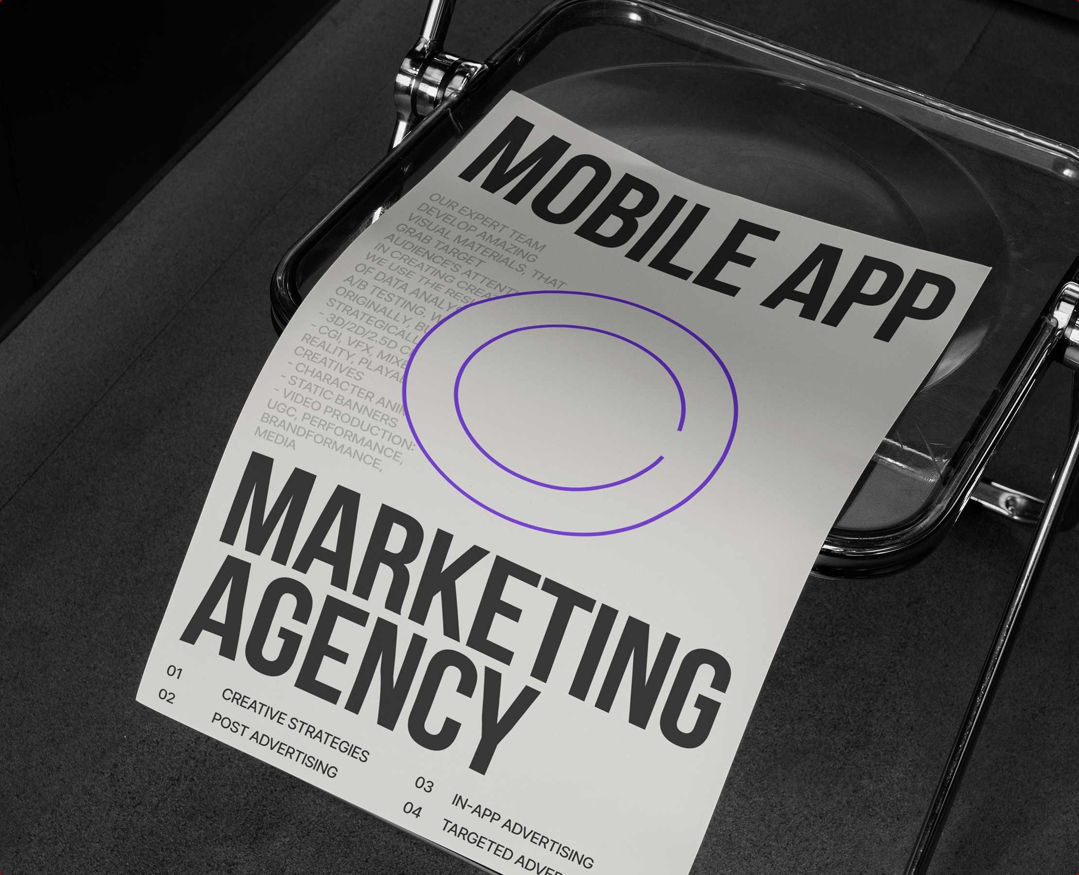 Mobile App marketing agency — имиджевый сайт — Интерфейсы, Анимация на Dprofile