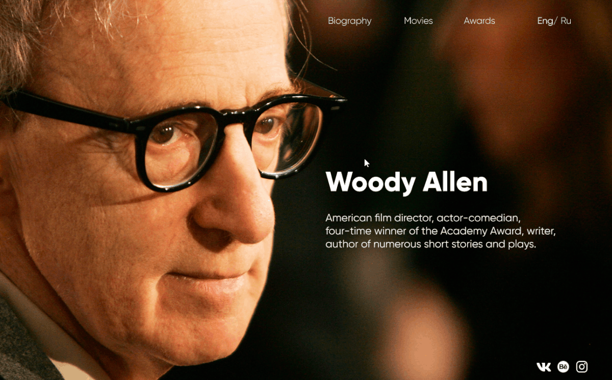 Лонгрид Вуди Аллен — Изображение №6 — Интерфейсы, Анимация на Dprofile