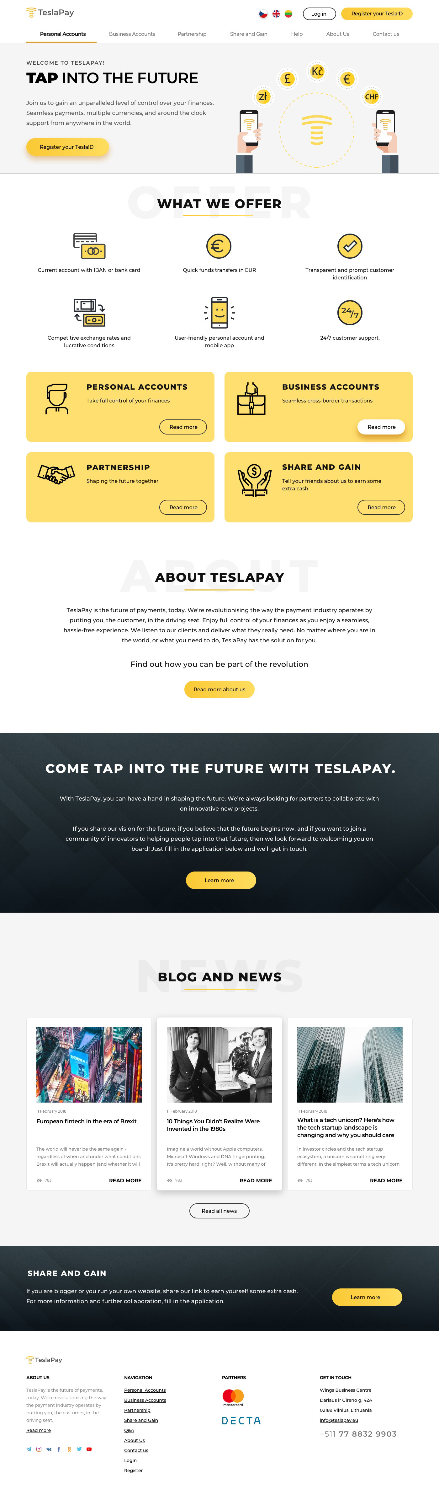 Ui/Ux TeslaPay — Изображение №1 — Интерфейсы, Брендинг на Dprofile