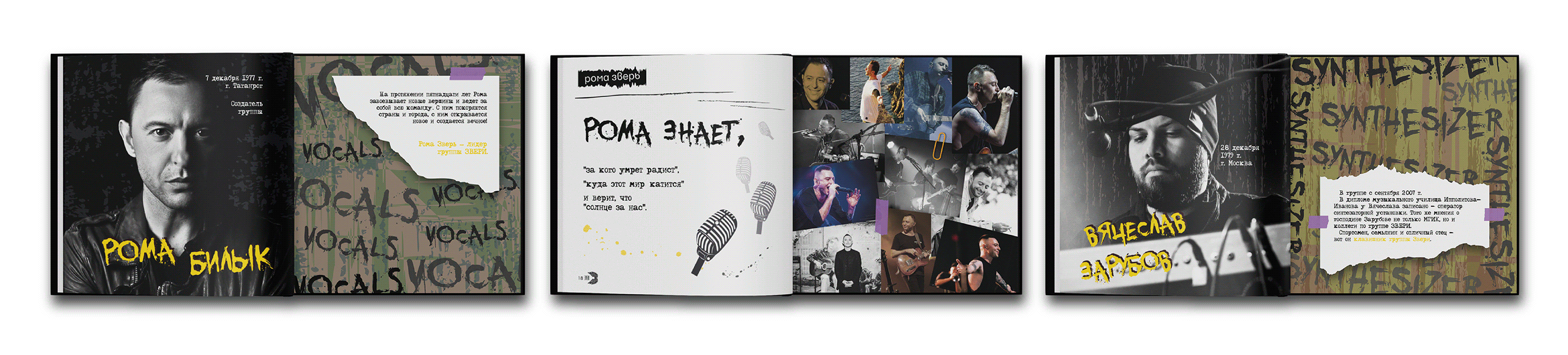 Книга "группа ЗВЕРИ" (айдентика) — Изображение №6 — Брендинг, Графика на Dprofile
