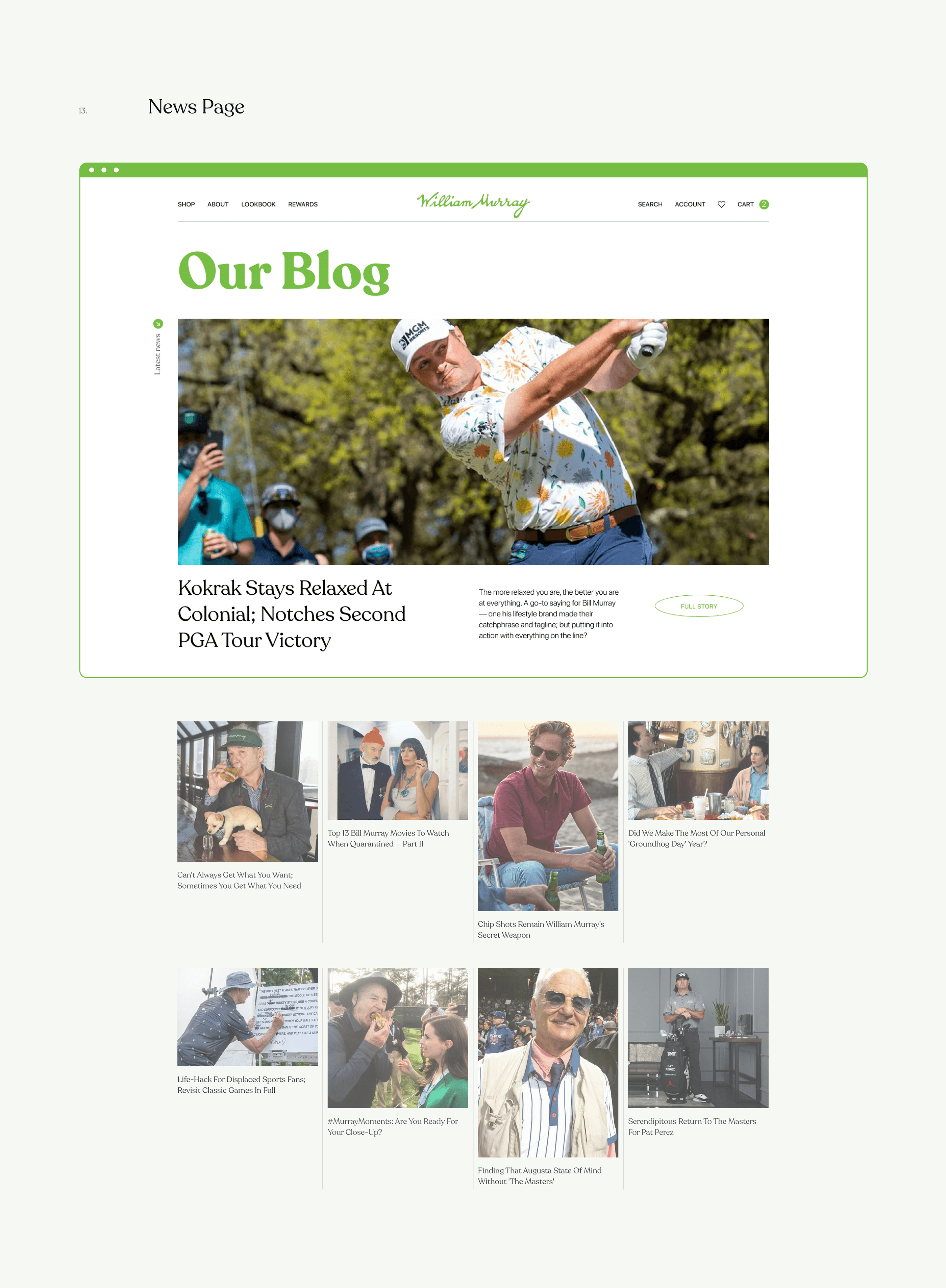 William Murray Golf — Redesign Concept — Изображение №17 — Интерфейсы на Dprofile