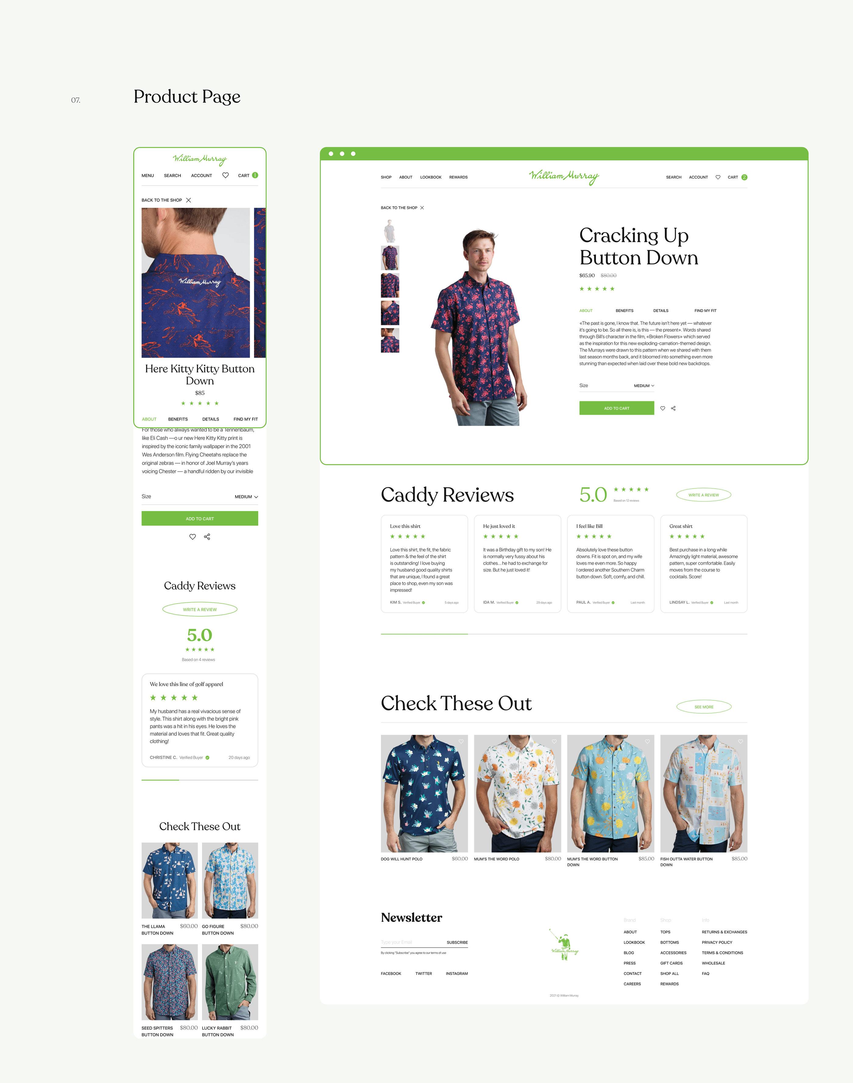 William Murray Golf — Redesign Concept — Изображение №9 — Интерфейсы на Dprofile